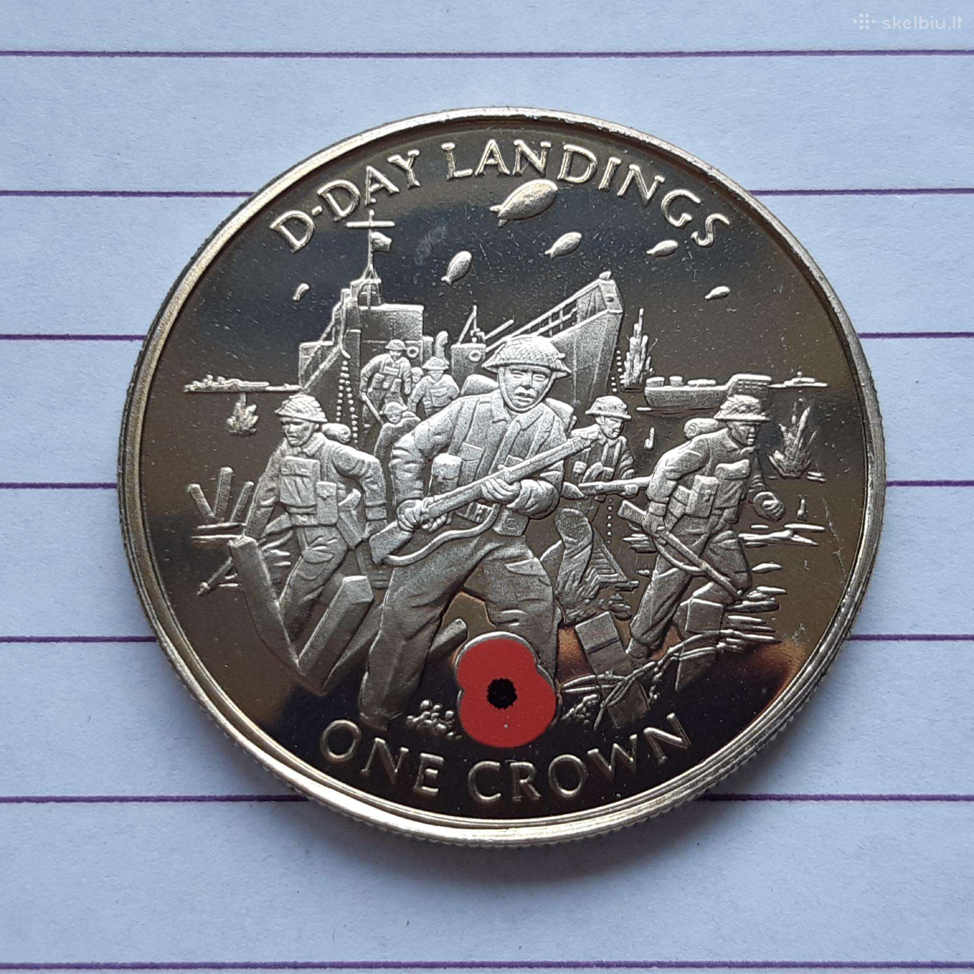 Gibraltaras 1 krona Karas Normandija 2004