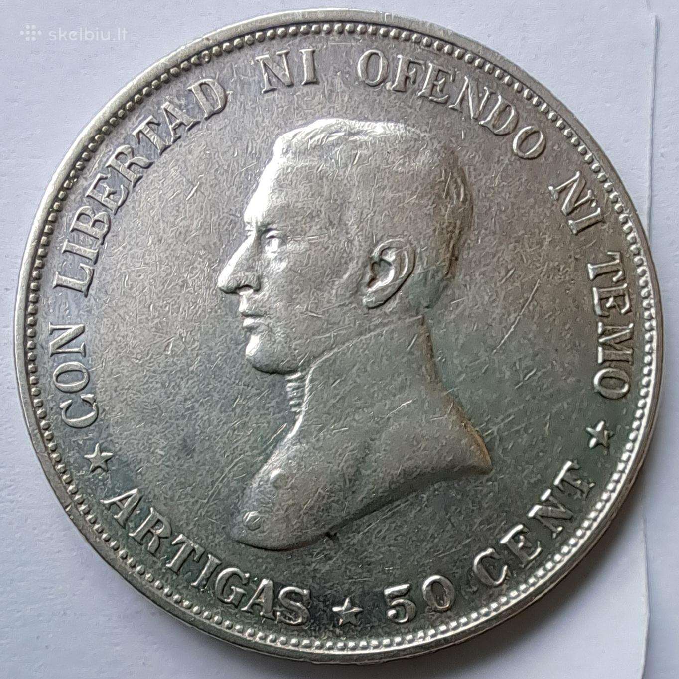 1917 Urugvajus 50 sentesimų