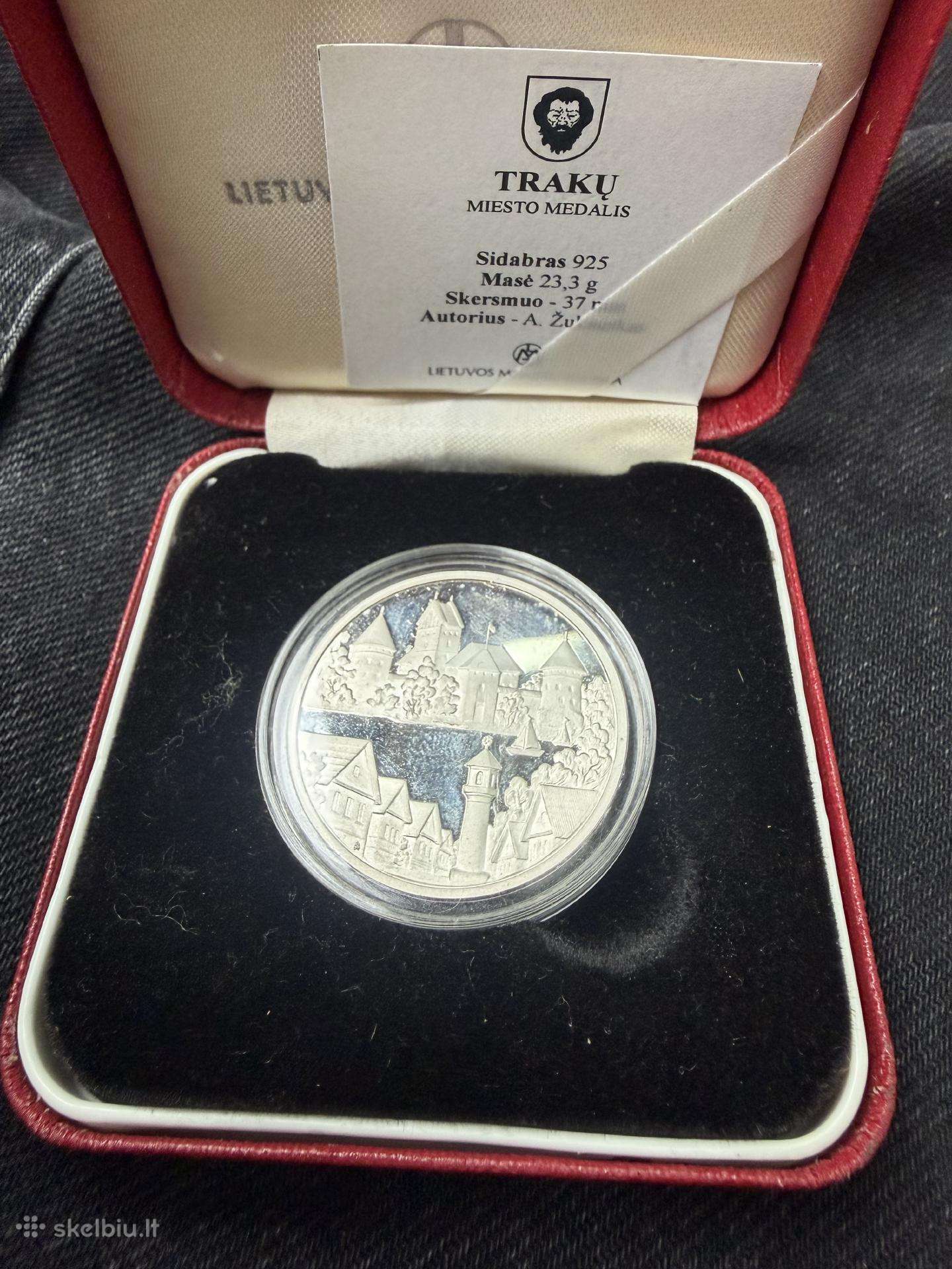 Trakų miesto medalis – 925 sidabras