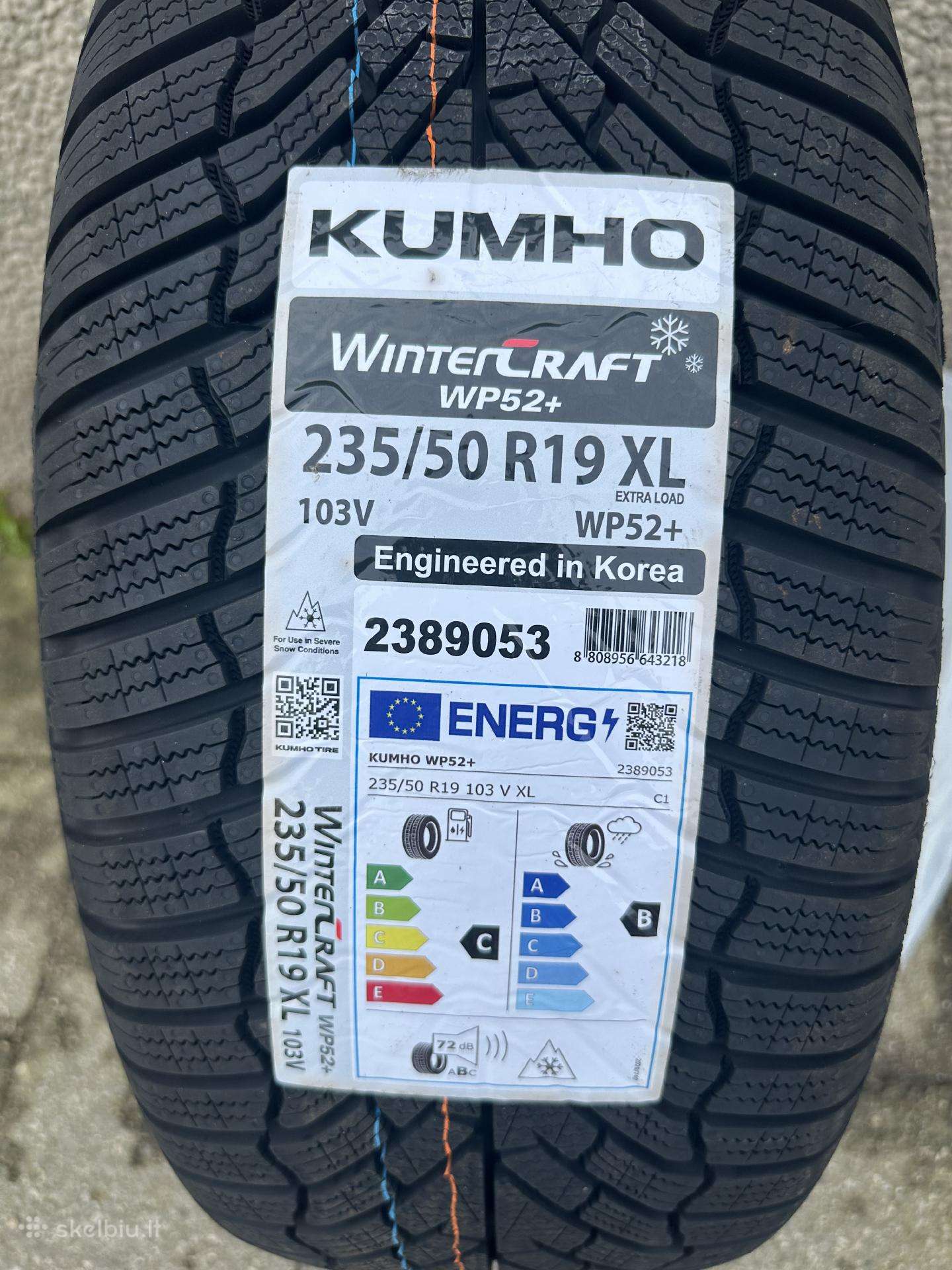 Žemines padangos Kumho 235/50 R19 XL 4vnt