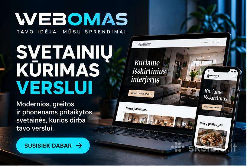 Modernių interneto svetainių kūrimas verslui