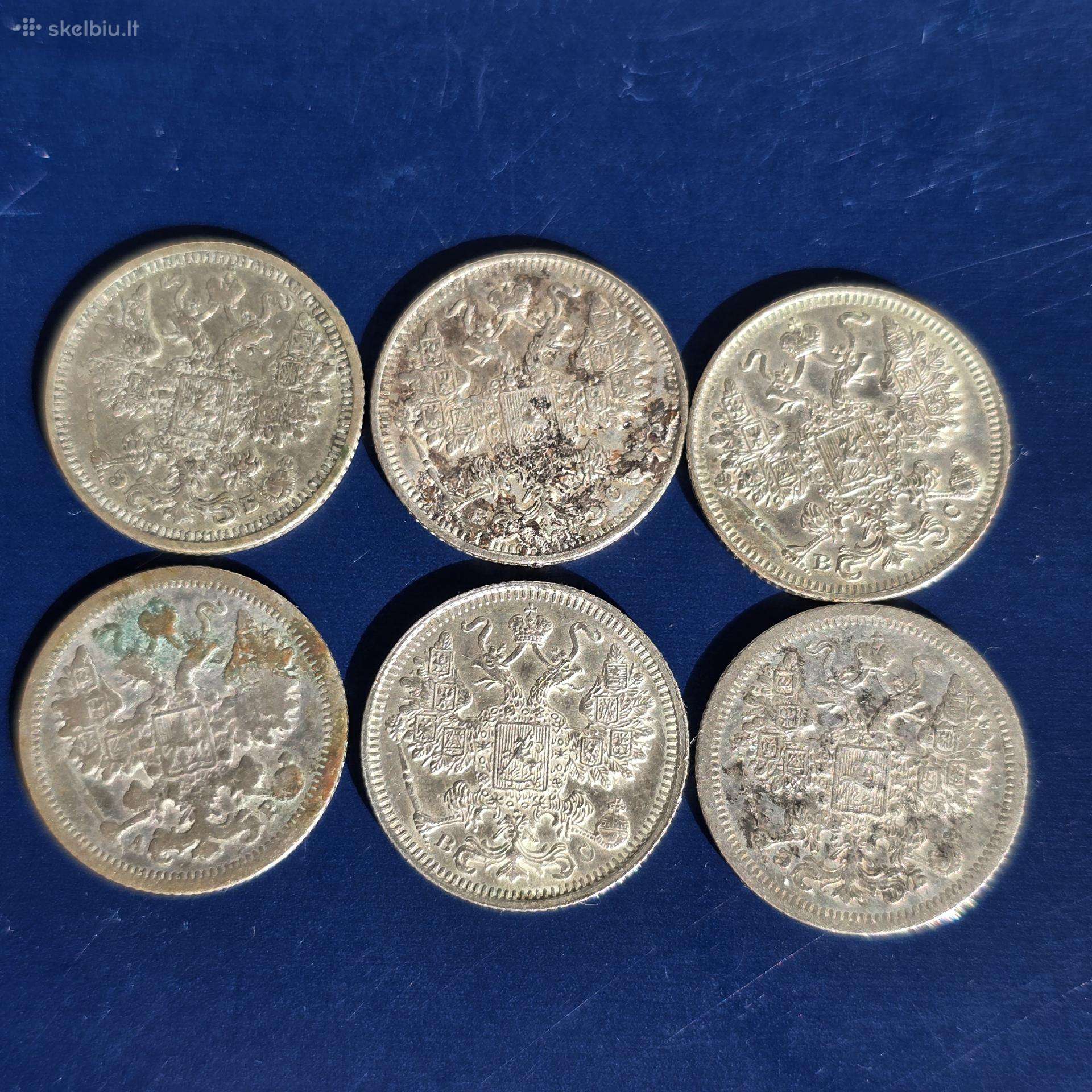 Rusija 1904-1915 15 kop Ag500 2,7g