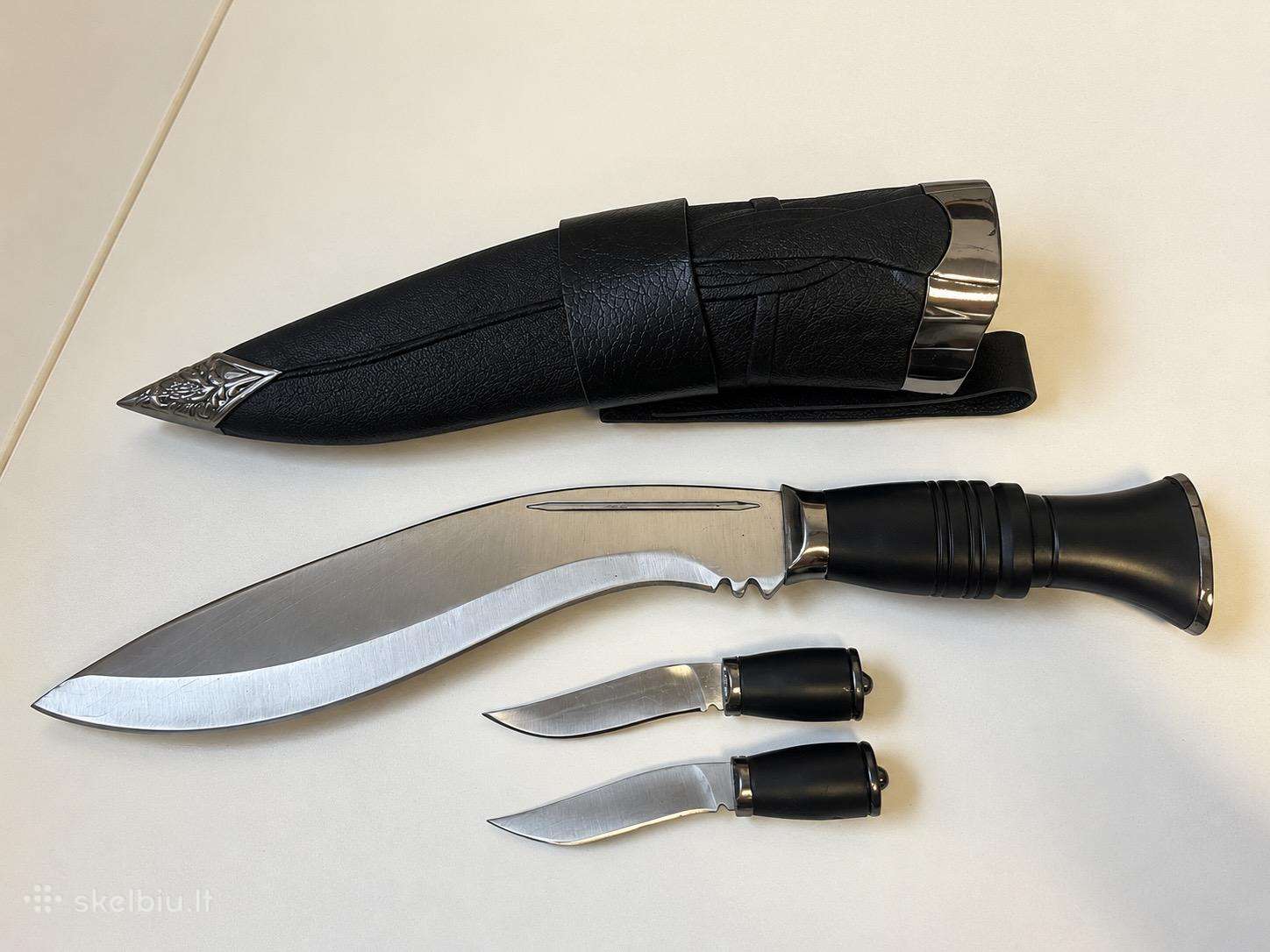 Mačetė kukri su peiliukais