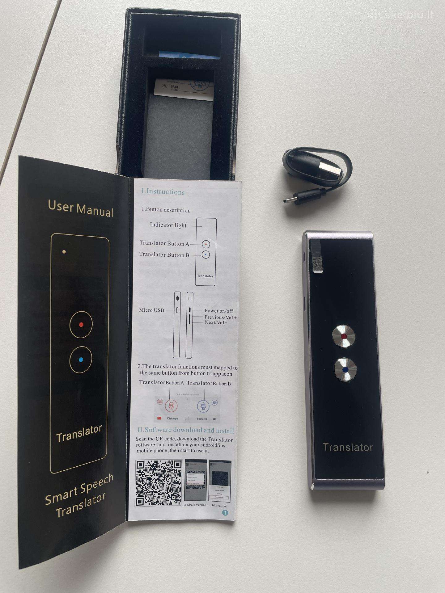 Parduodu naudotą išmanųjį balso vertėją T8