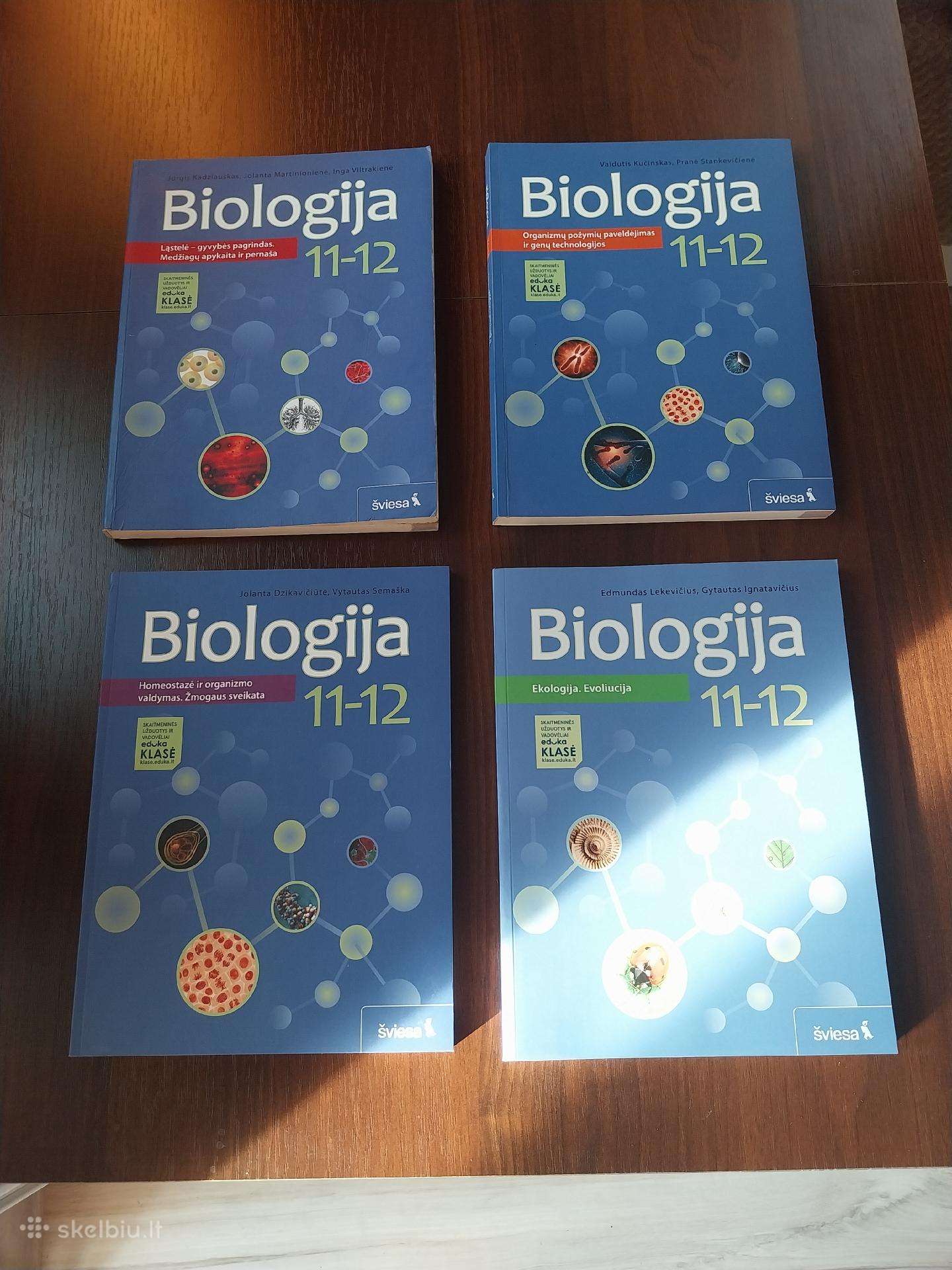 Parduodu 4 "Biologija" serijos vadovėlius 11-12kl.