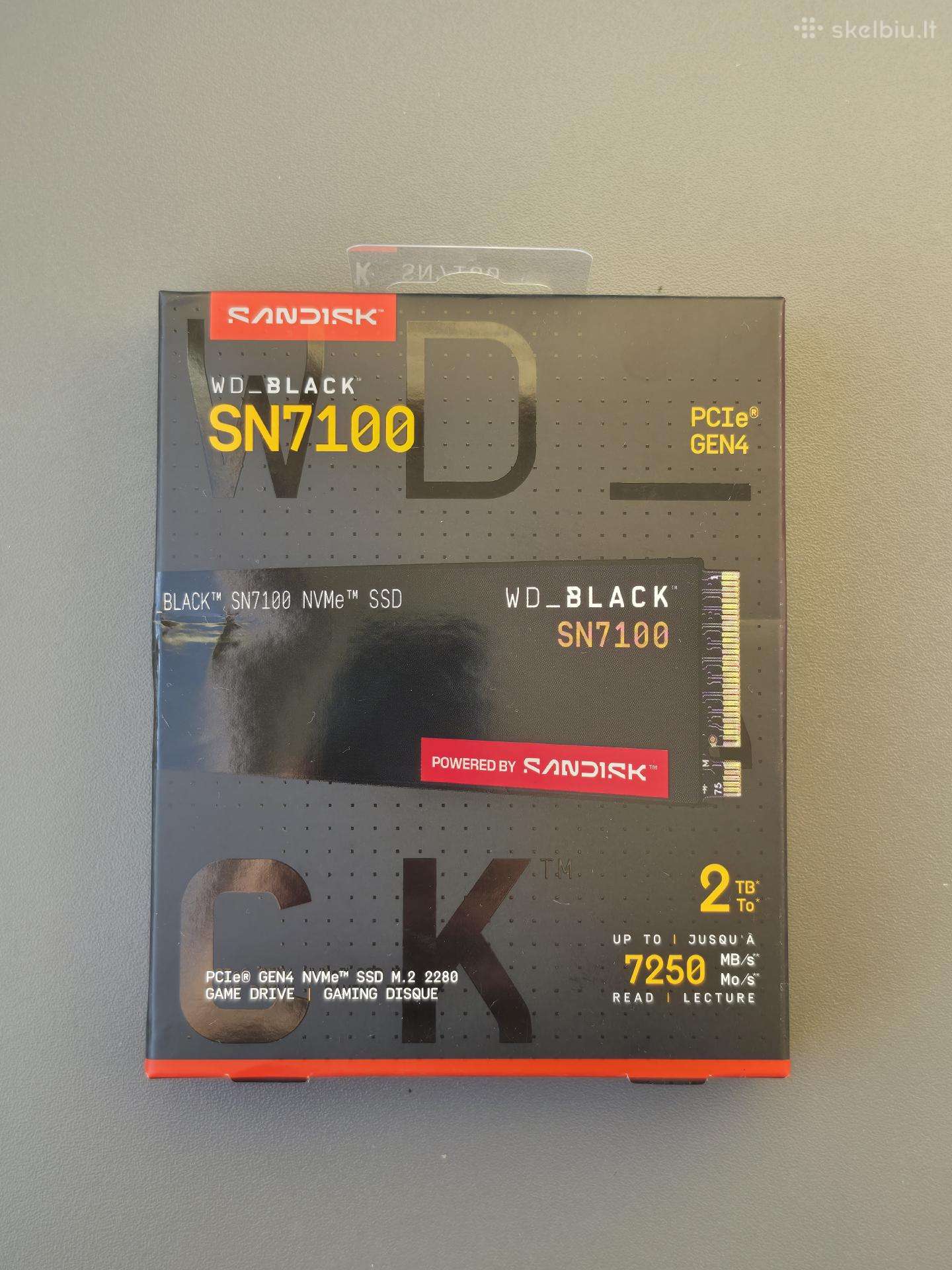 Naujas Wd Black Sn7100 2 TB Nvme SSD