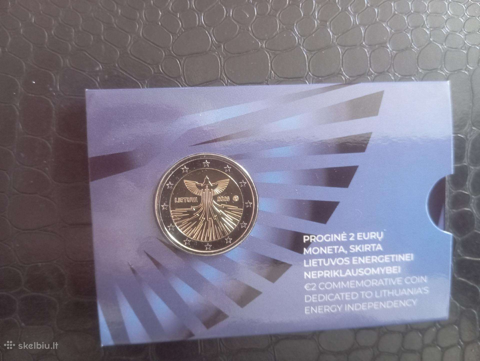 Moneta 2€ kortelėje