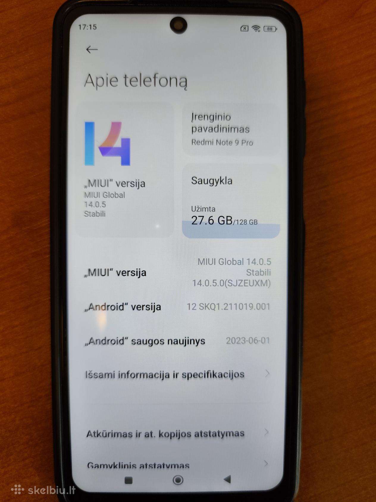 Redmi Note 9 Pro 128 GB 8gb RAM