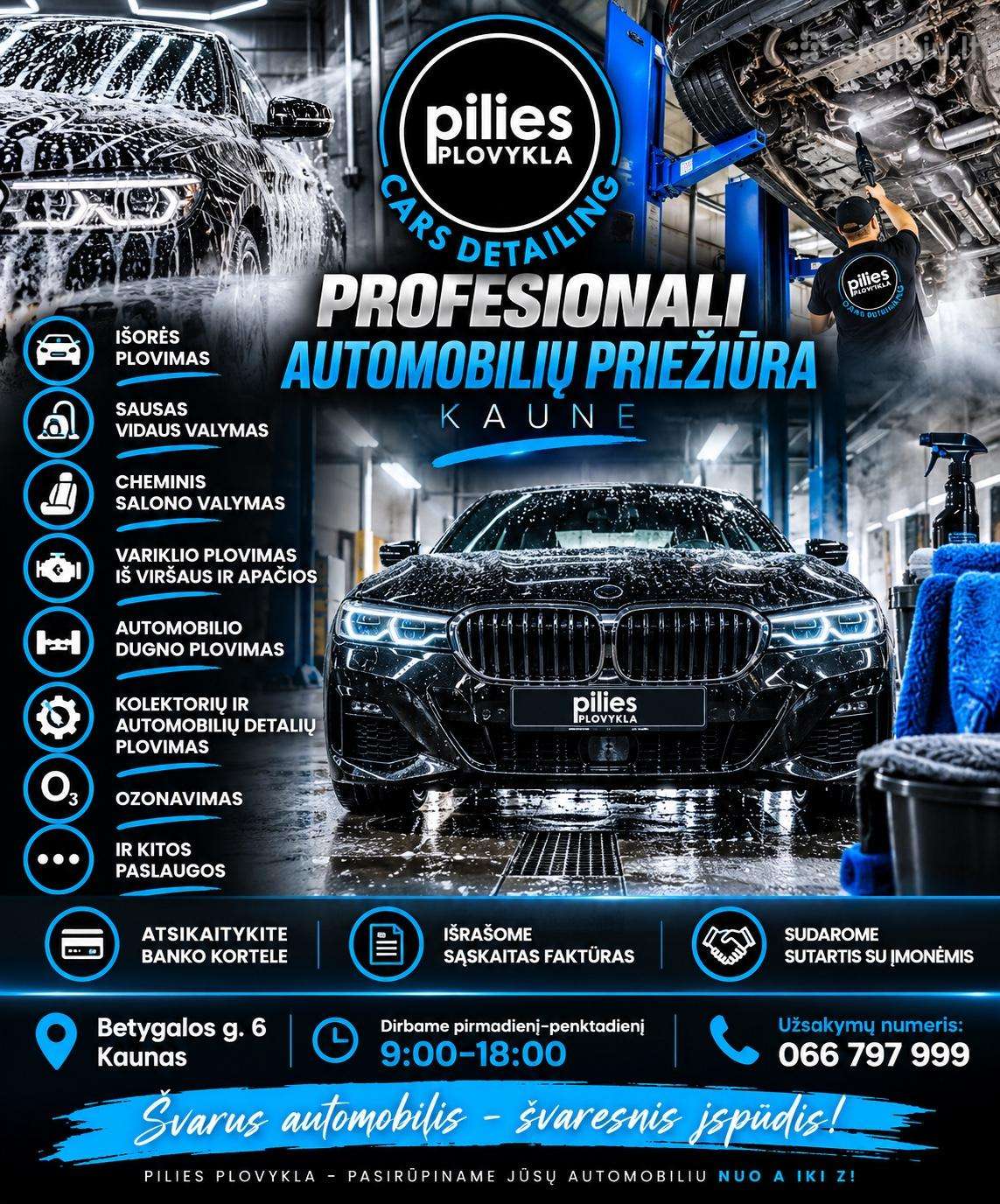 Automobilių Plovimas Ir Profesionalus Valymas