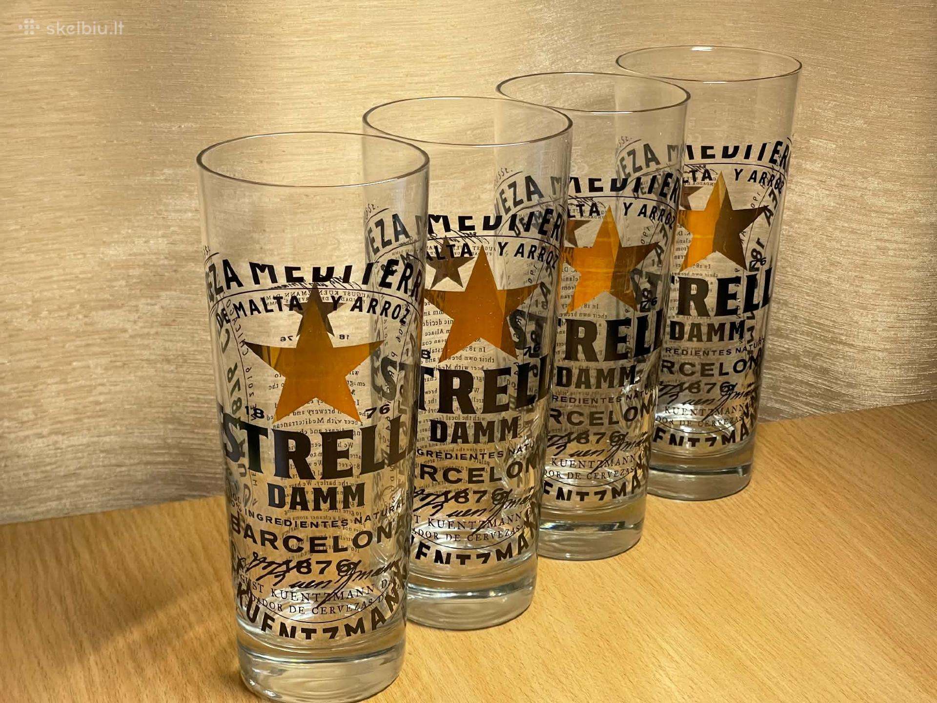 Estrella Damm Barcelona alaus taurės ( 4 vnt.)