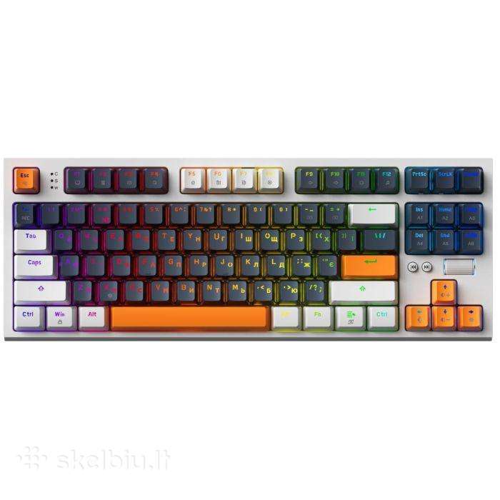 Mechaninė klaviatūra Gamepro Mk180w White (Red Swi