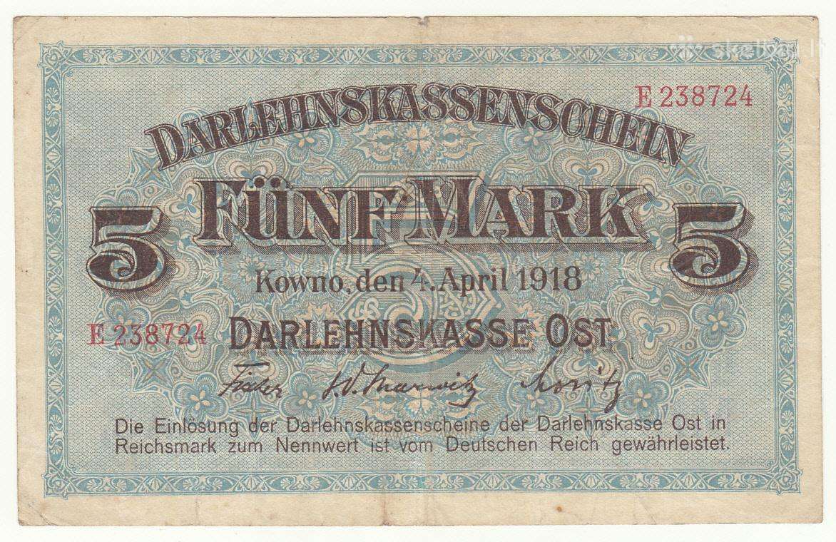 5 markės 1918 ostmarkės