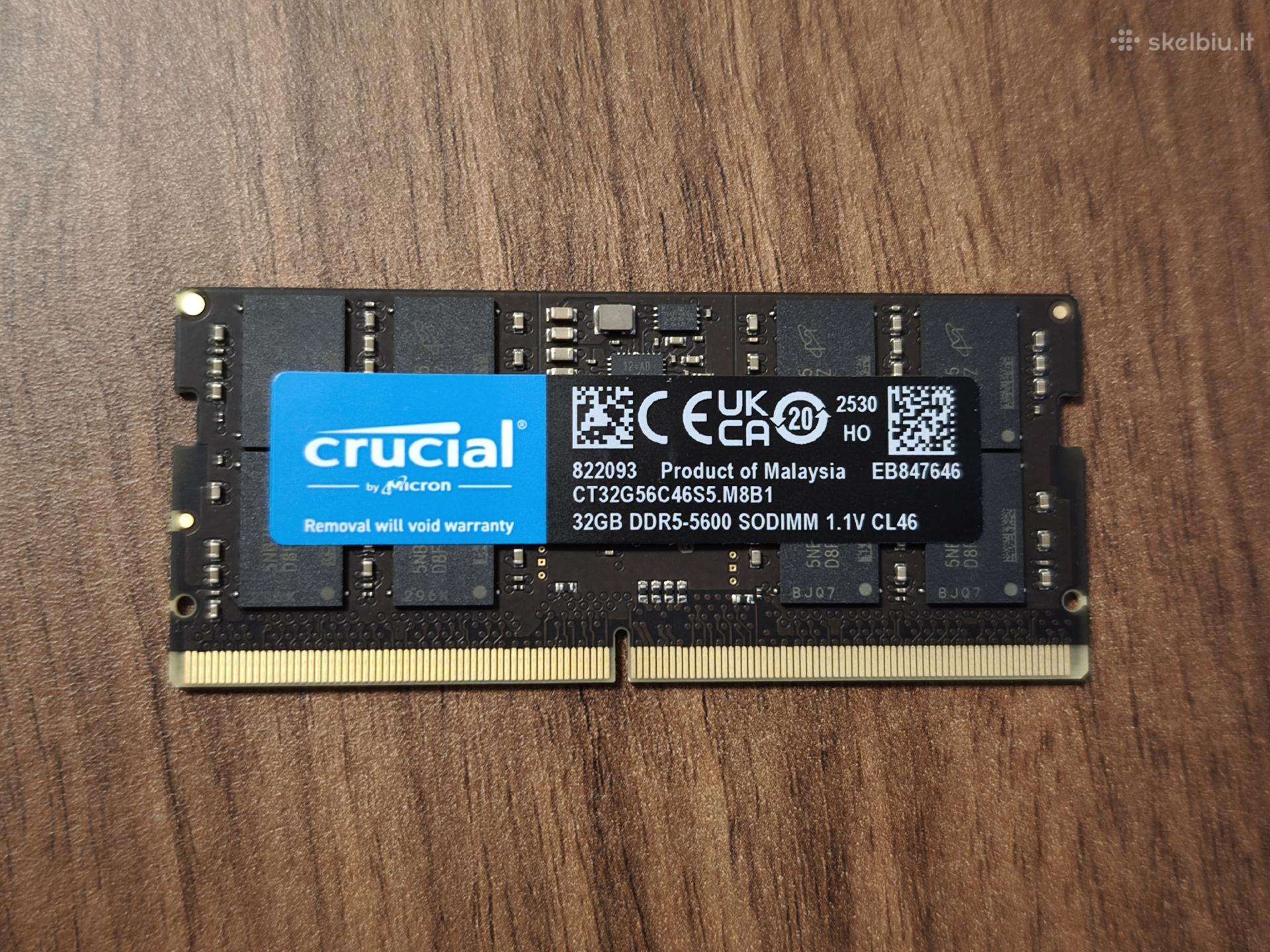 Crucial 32gb Ddr5 5600mhz Cl46 So-dimm