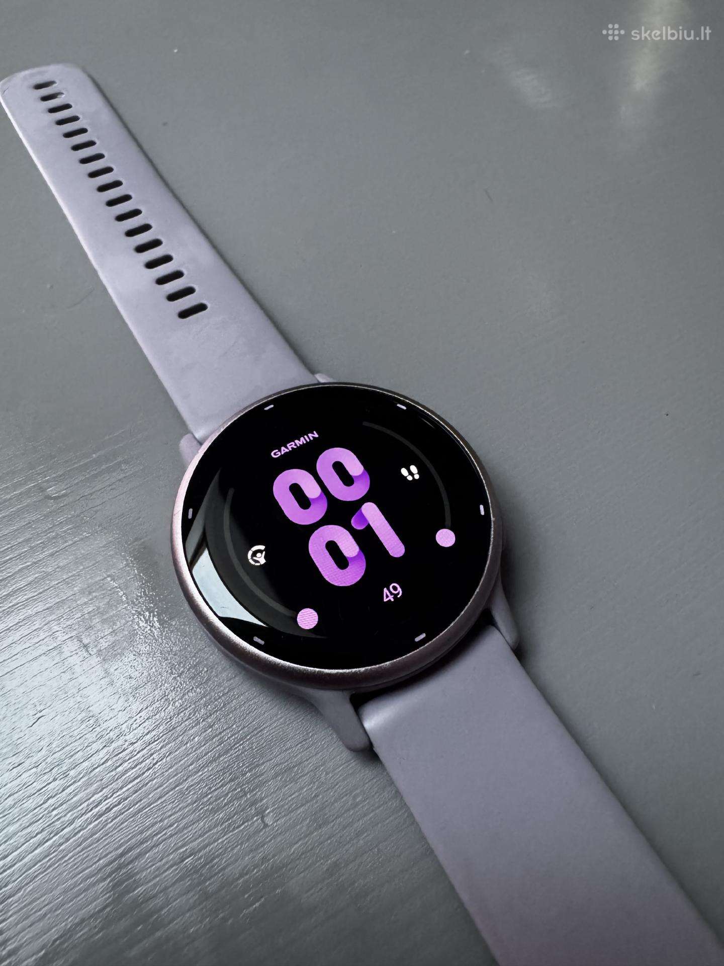 Garmin Vivoactive 5 Orchid, įkroviklis, apyrankės
