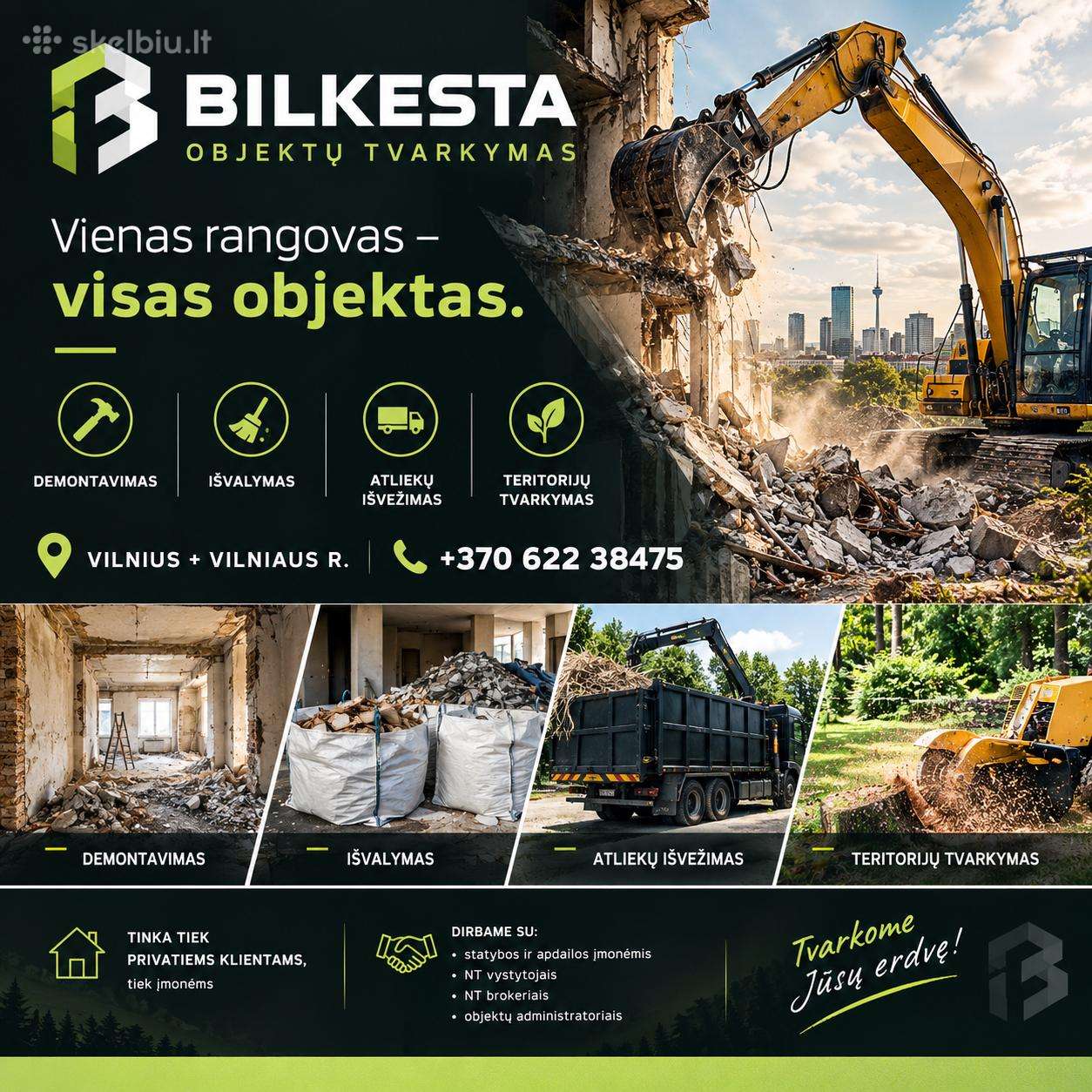 MB Bilkesta Vienas rangovas visam objektui