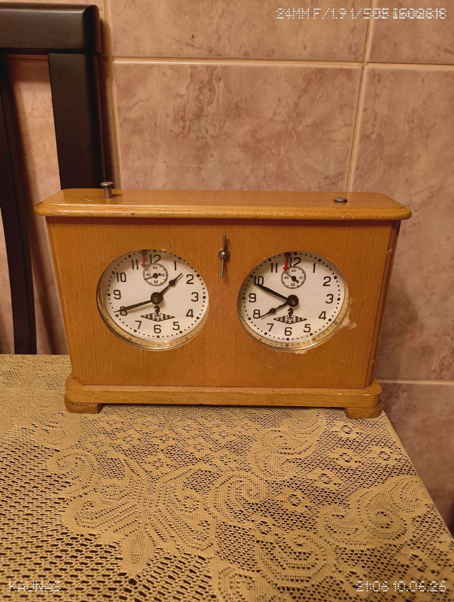 CcCCCP mechaninis laikrodis šaškių šachmatų - Veik