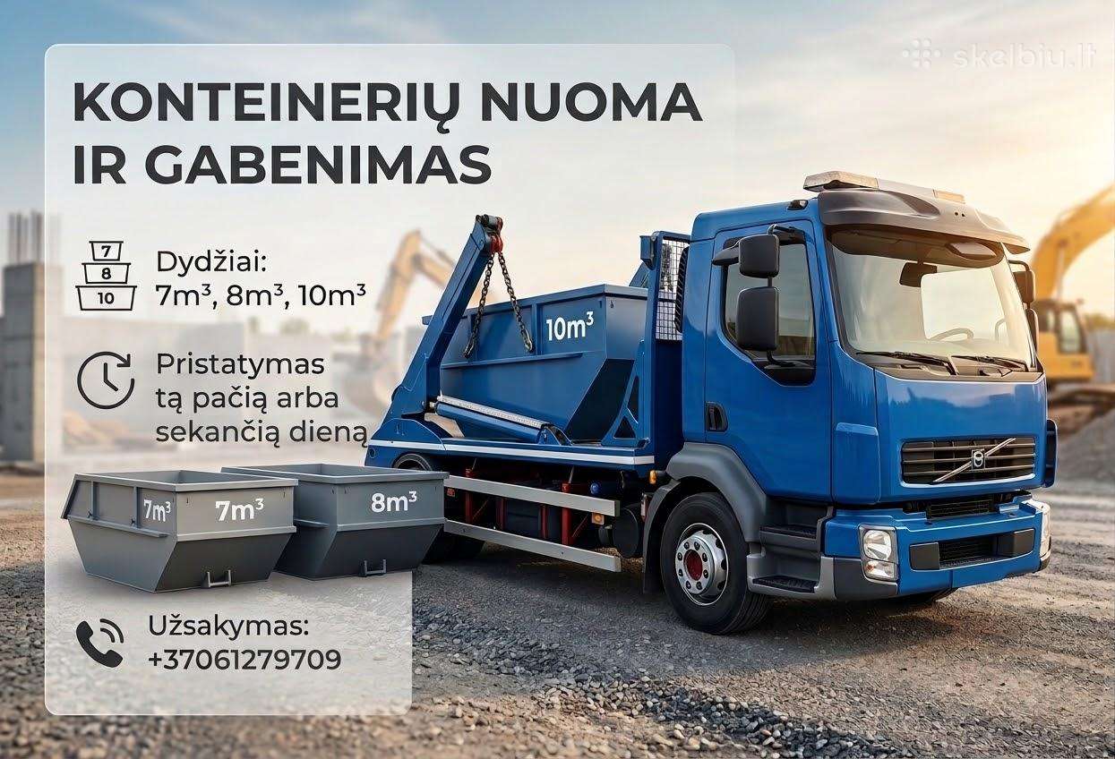 Konteinerių nuoma, atliekų išvežimas Vilniuje