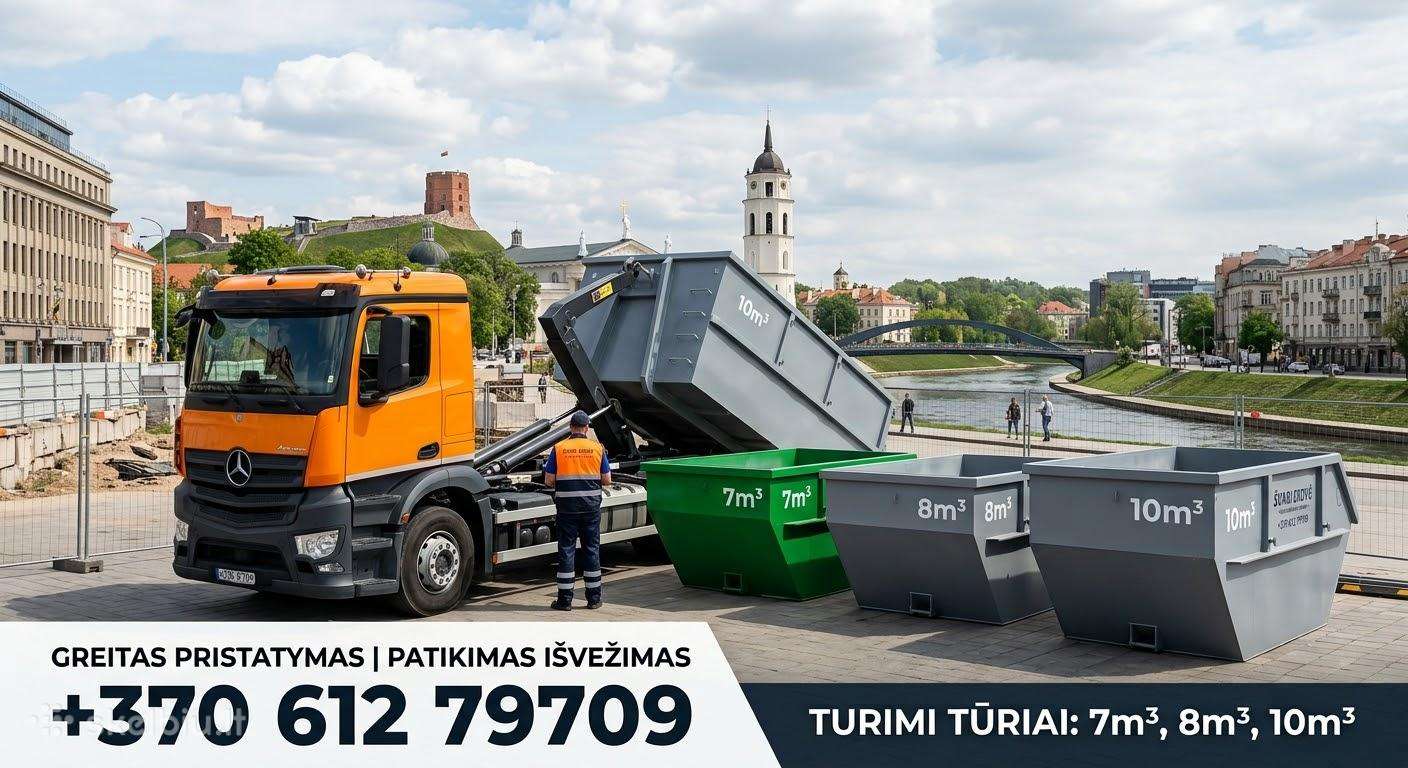 Konteinerių nuoma, atliekų išvežimas Vilniuje