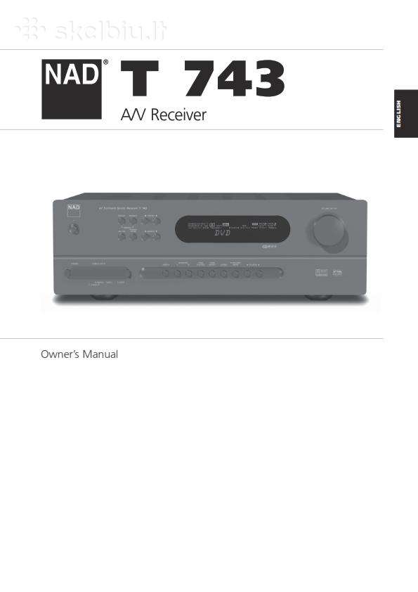 A/v imtuvas Nad T743