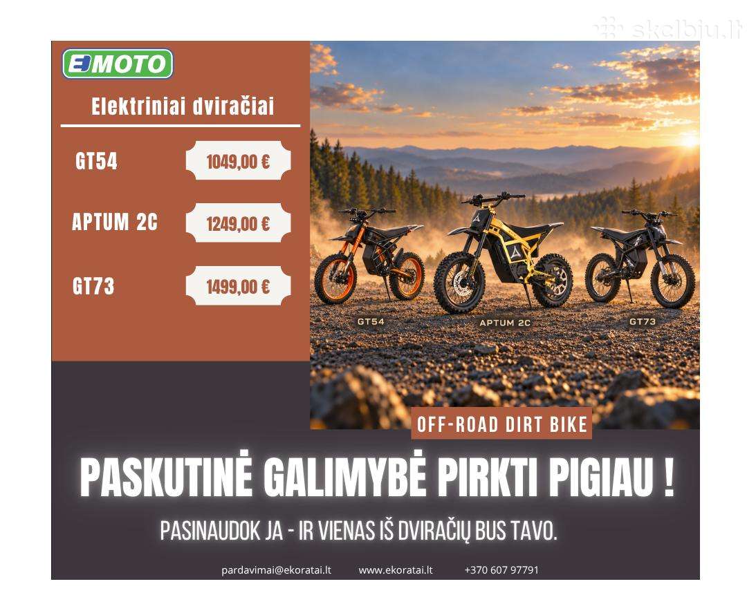 Elektrinis dviratis Ridingtimes off-road dirt bike