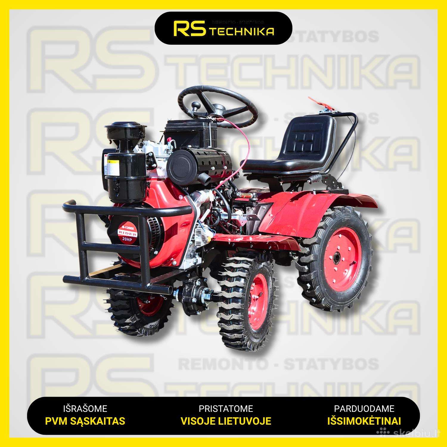 Mini traktorius RIDER R-1350X