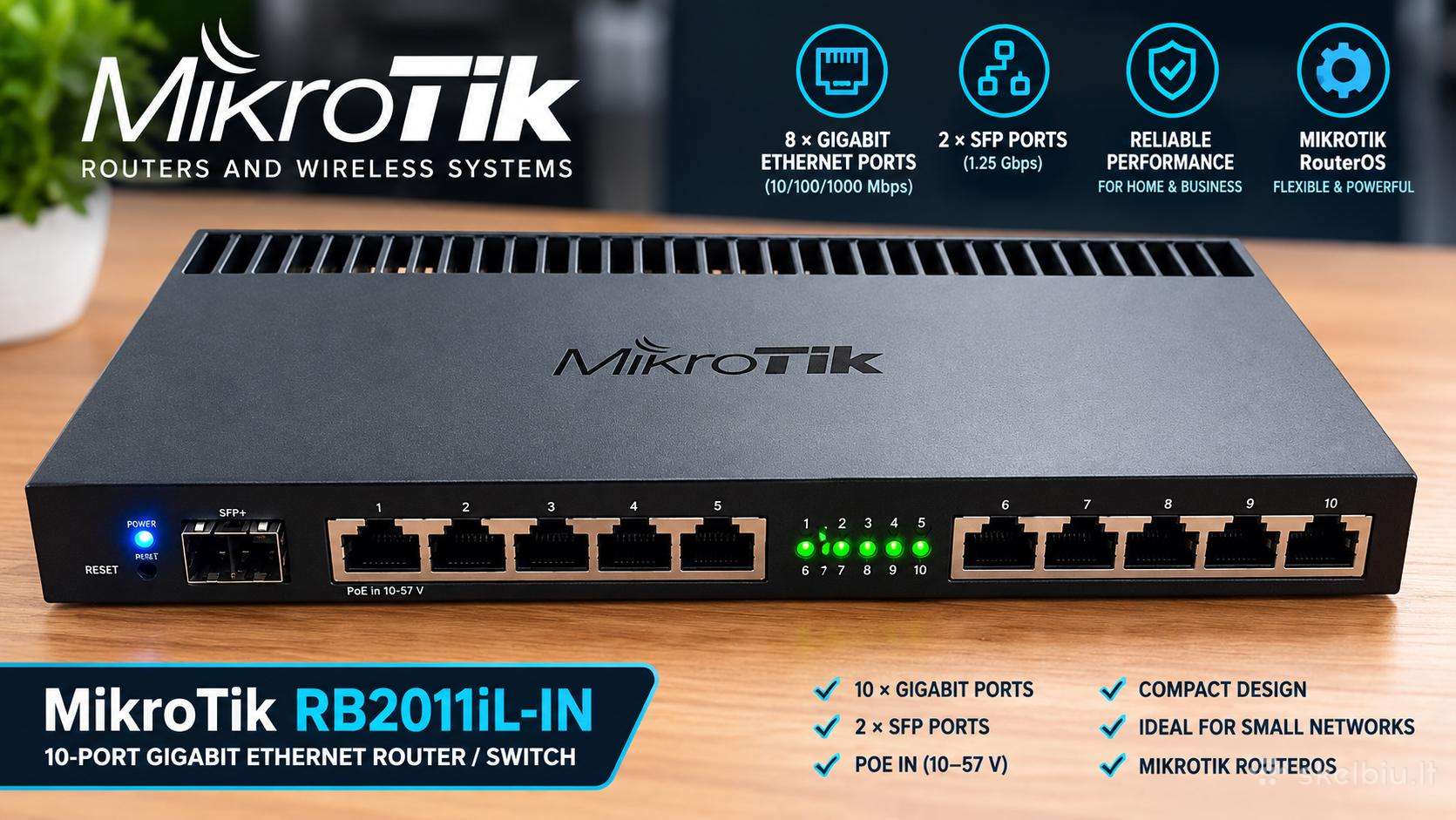Maršrutizatorius Mikrotik Rb4011igs+rm