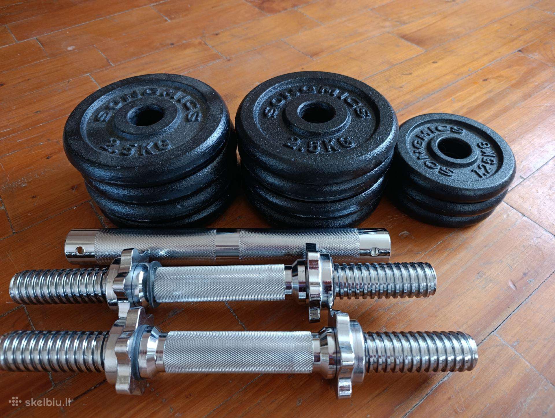 Surenkami hanteliai (svarmenys) 2x10kg