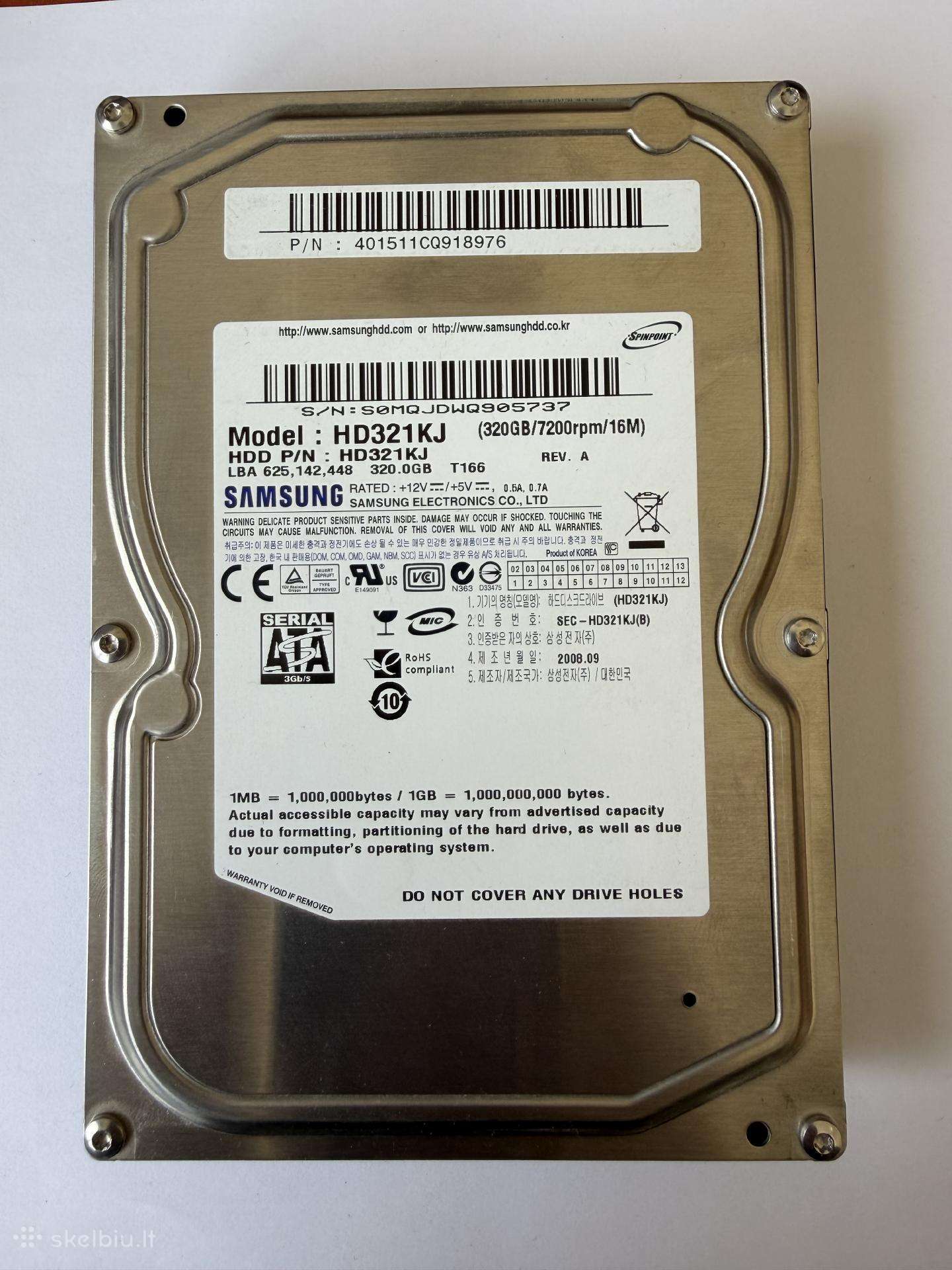 3,5" HDD diskas 320 GB