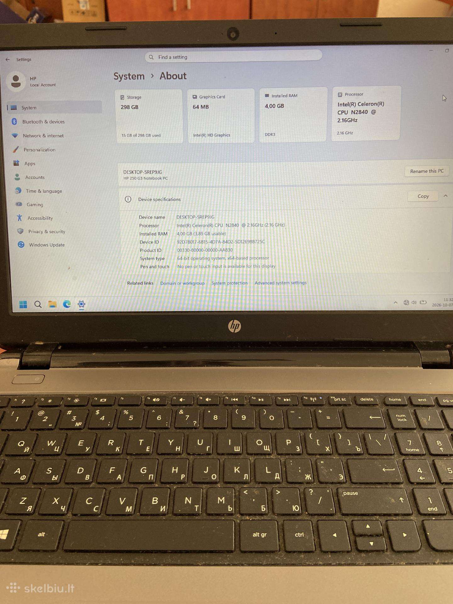 Acer Aspire 7750g, Hp 250 G7