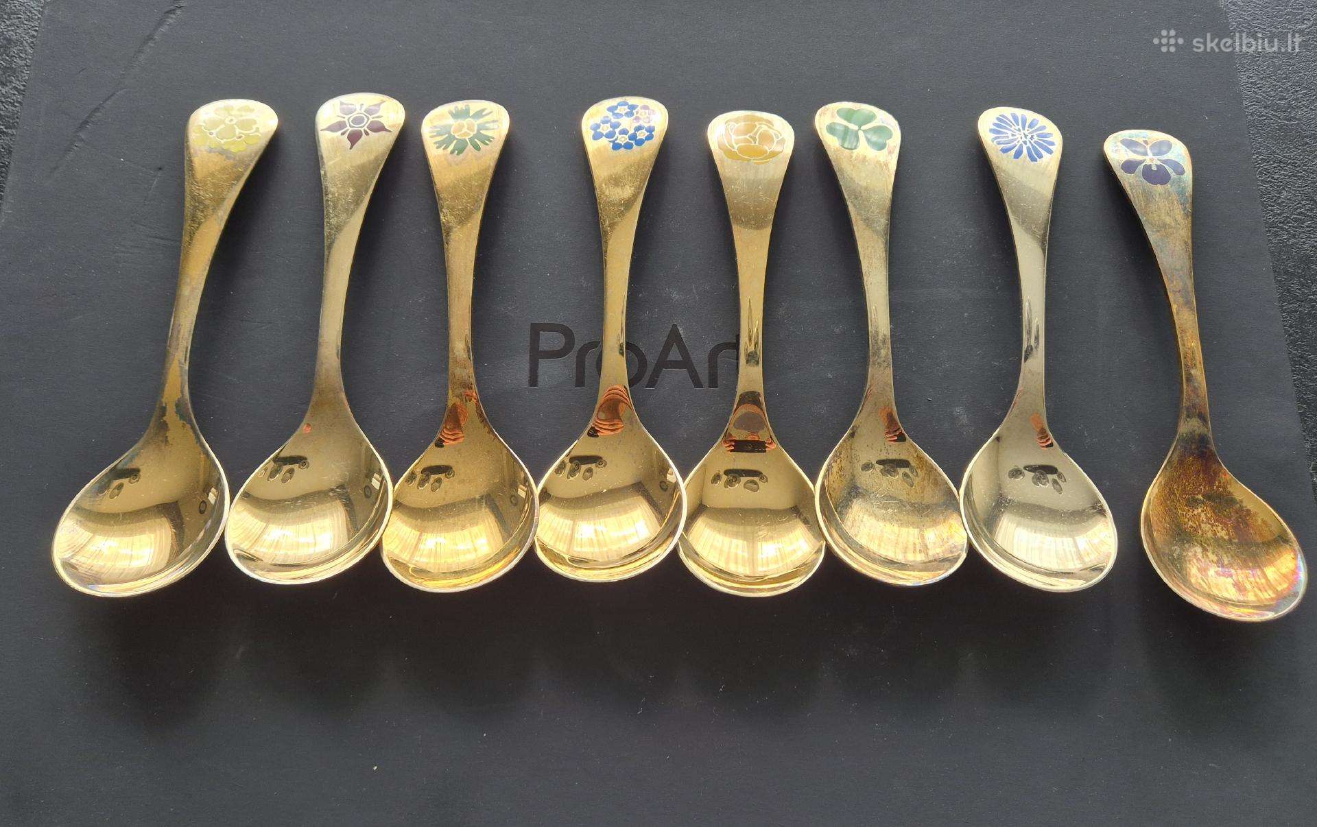 Georg Jensen sidabriniai šaukšteliai. Kaina 670