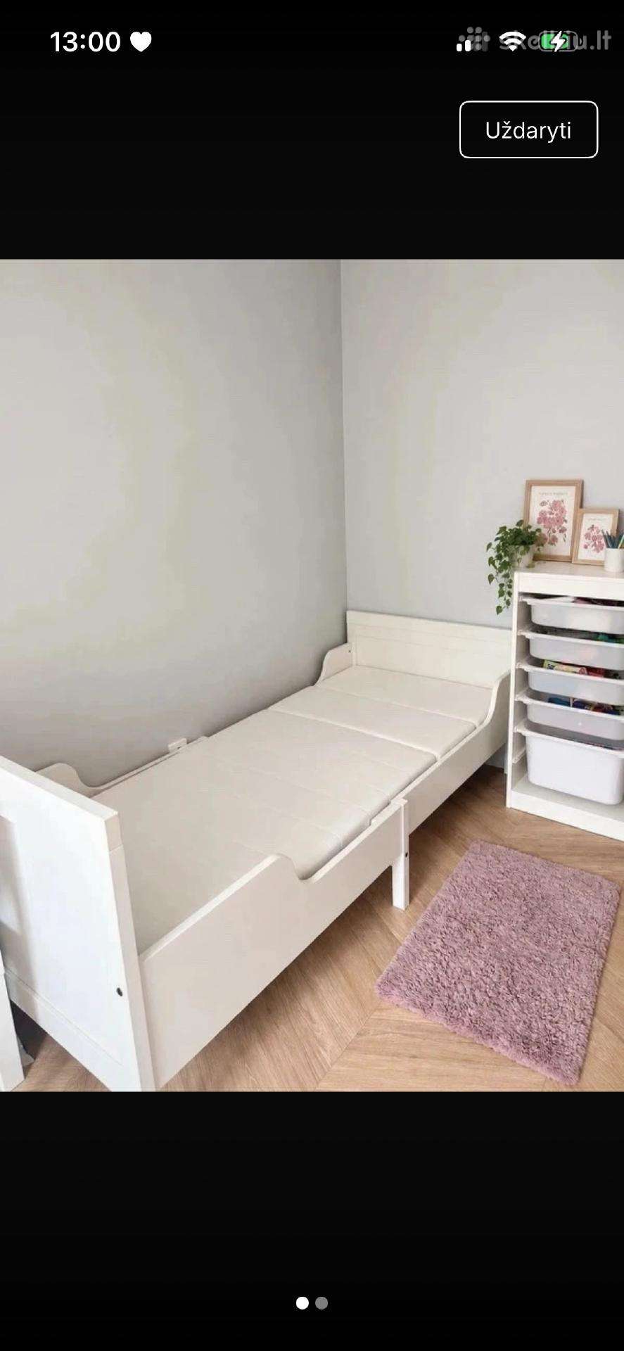 Ikea Sundvik vaikiška lova, balta 80200 cm