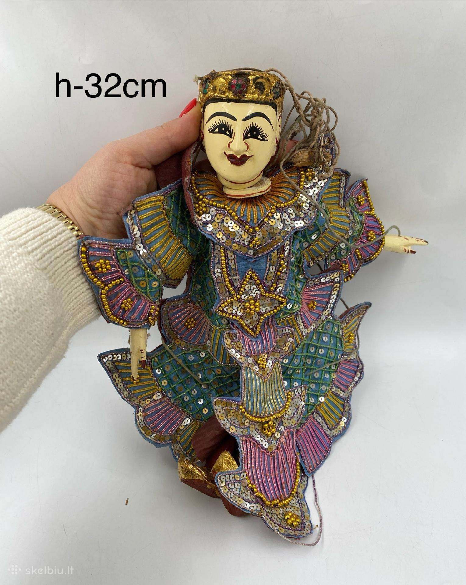 Vintažinė lėlė marionetė kolekcijai