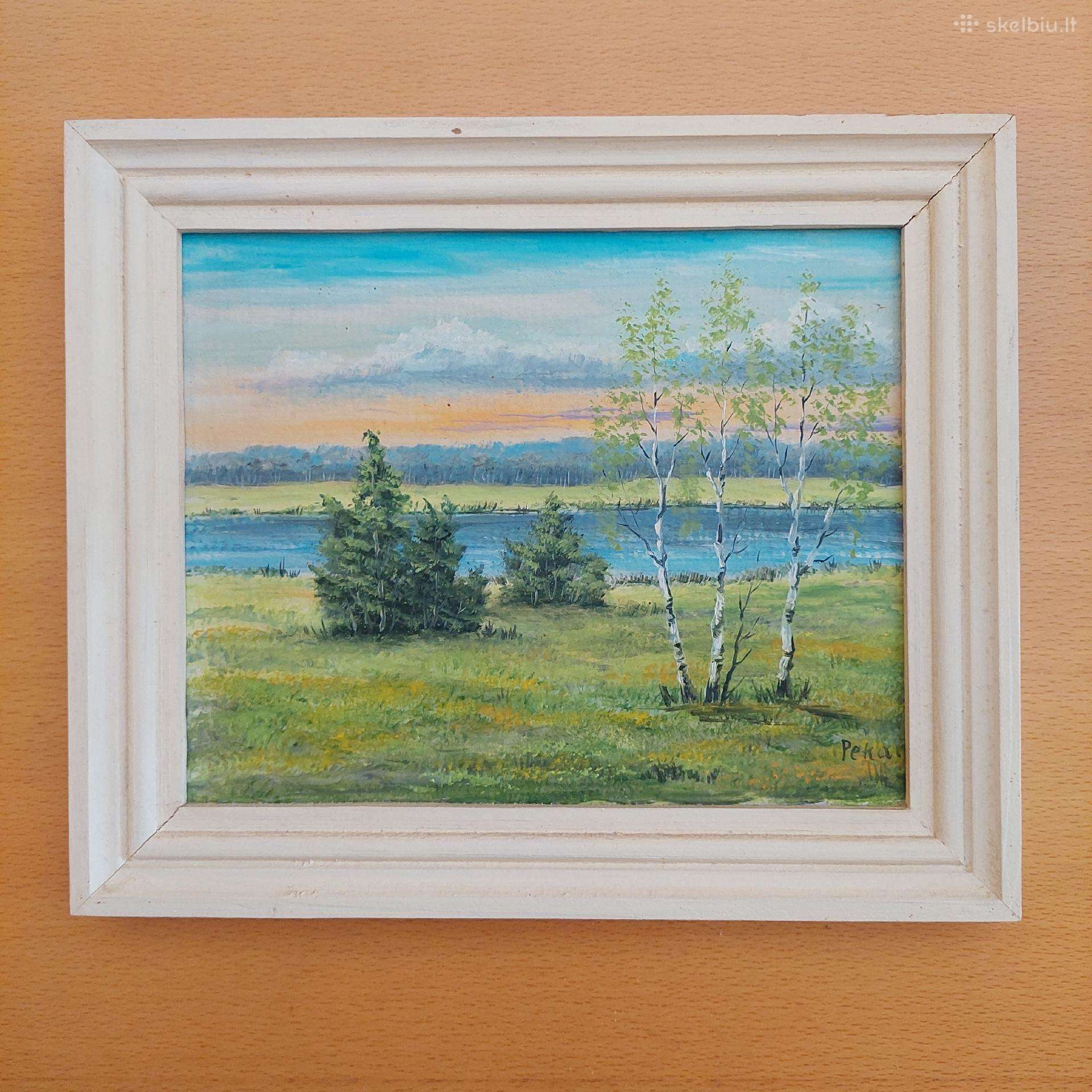 P.kardokas Berželiai 1993m.aliejus-kartonas16/20cm