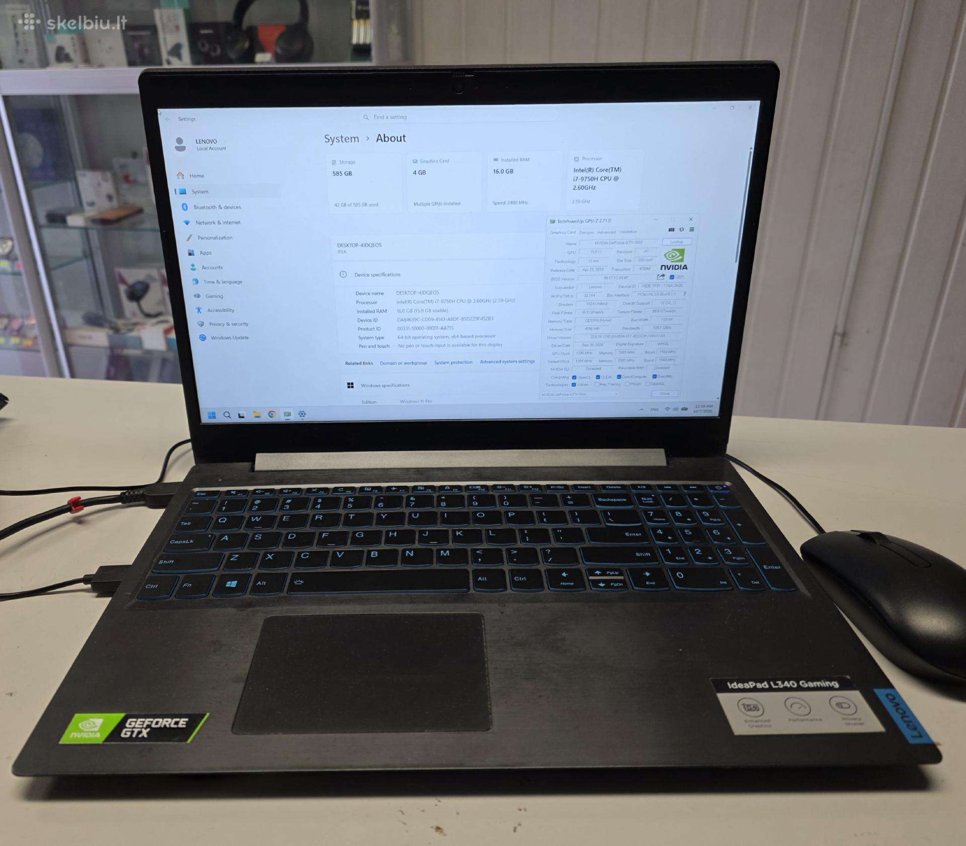 Lenovo Ideapad L340 Gaming 9750/16/1650