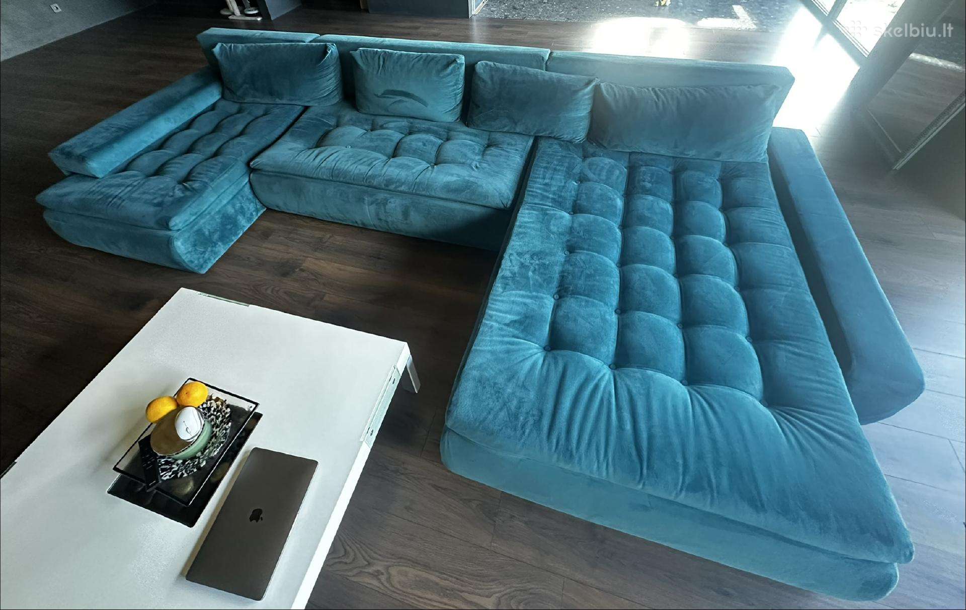 Didelė U Formos Sofa Lova