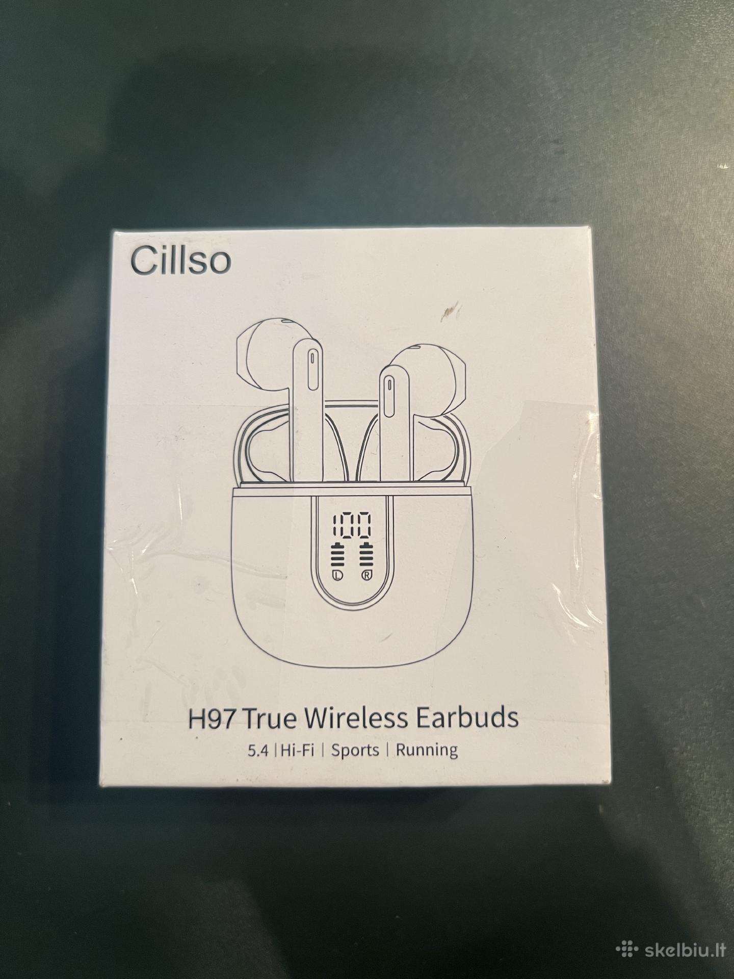 Cillso H97 belaidės Bluetooth 5.4 ausinės su LED
