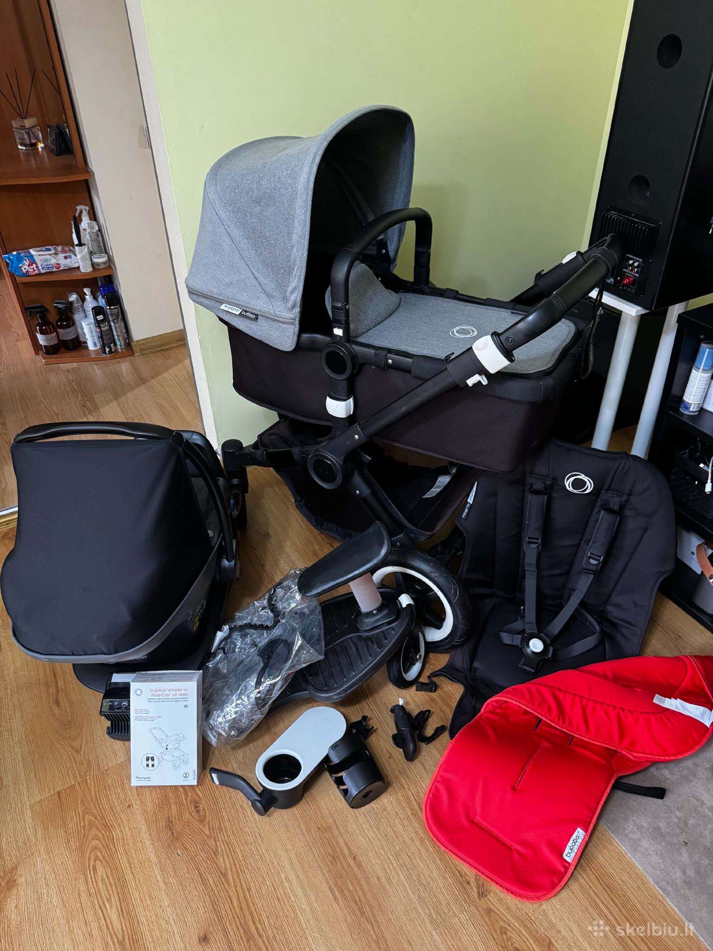 Bugaboo Buffalo vežimėlis su daugybe priedų