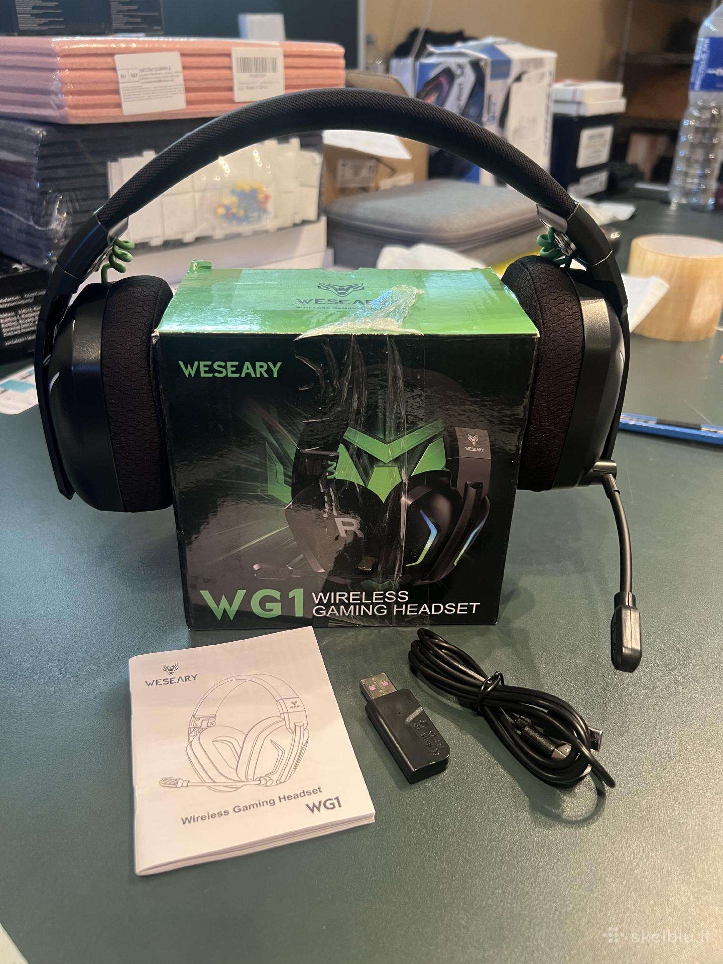Weseary Wg1 belaidės Gaming ausinės su mikrofonu