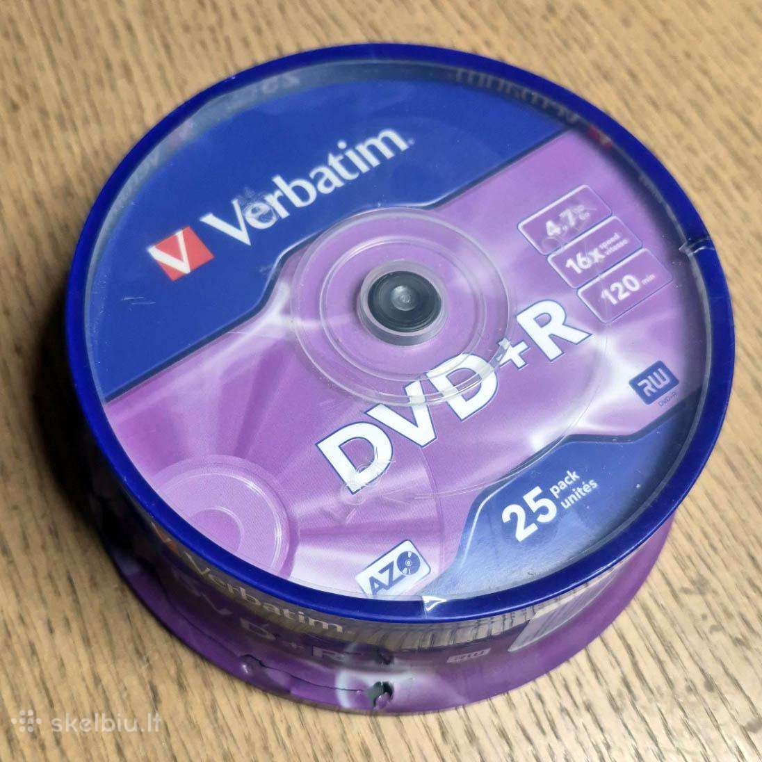 Dvd+r įrašomi diskai Verbatim