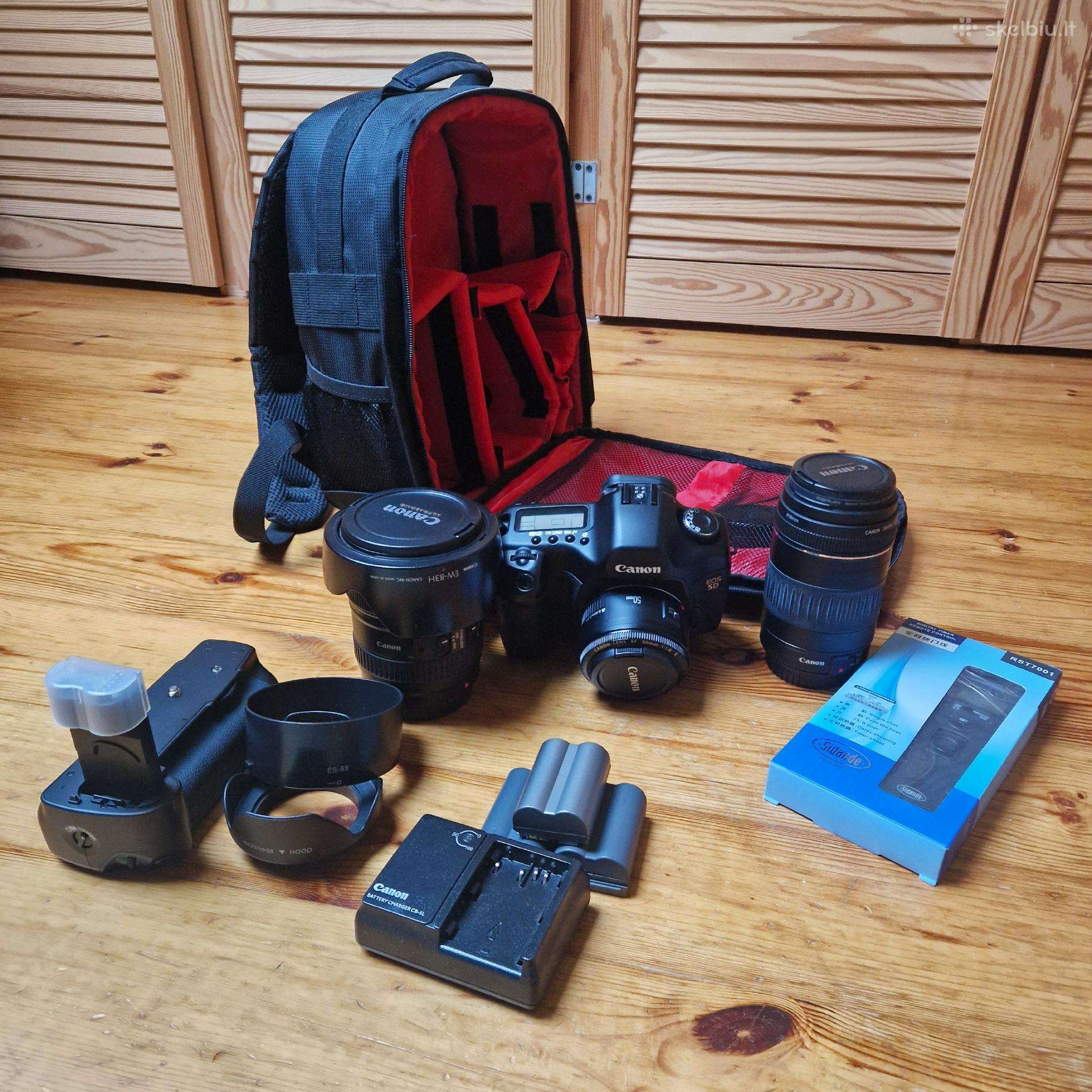 Canon 5D mark I komplektas