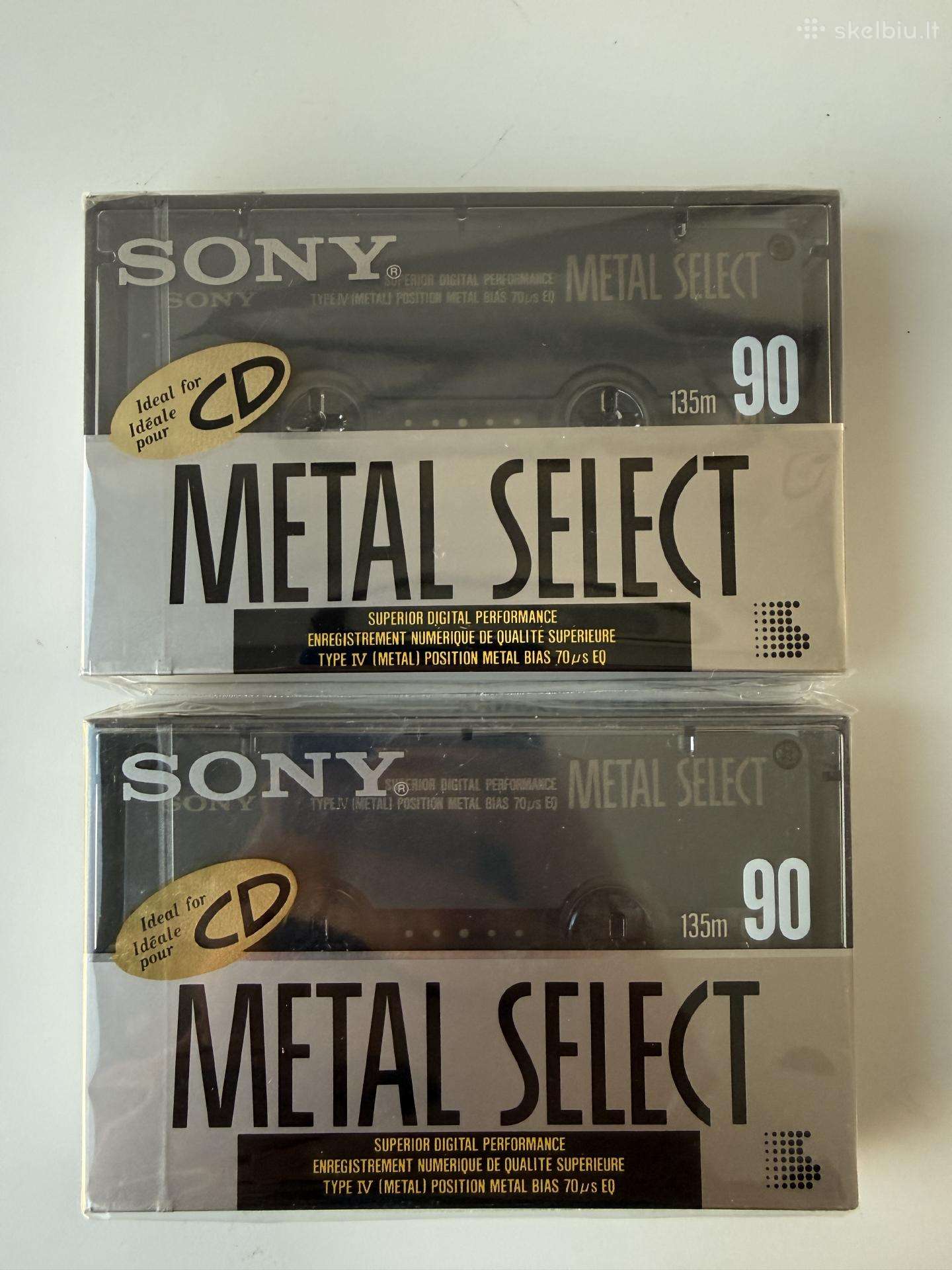 Sony Metalo tipo kolekcinės audiokasetės