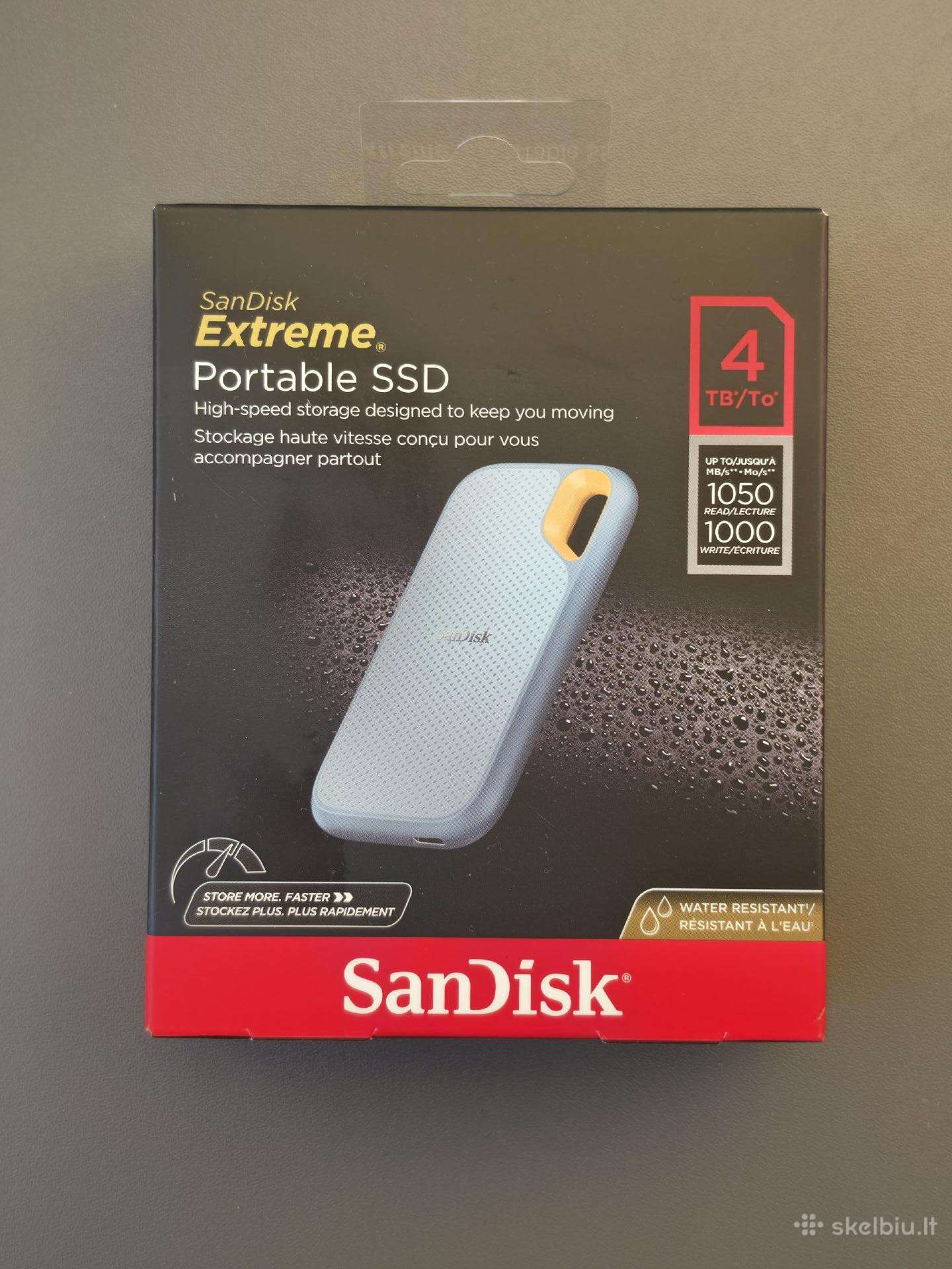 Naujas Sandisk Extreme 4 TB išorinis SSD