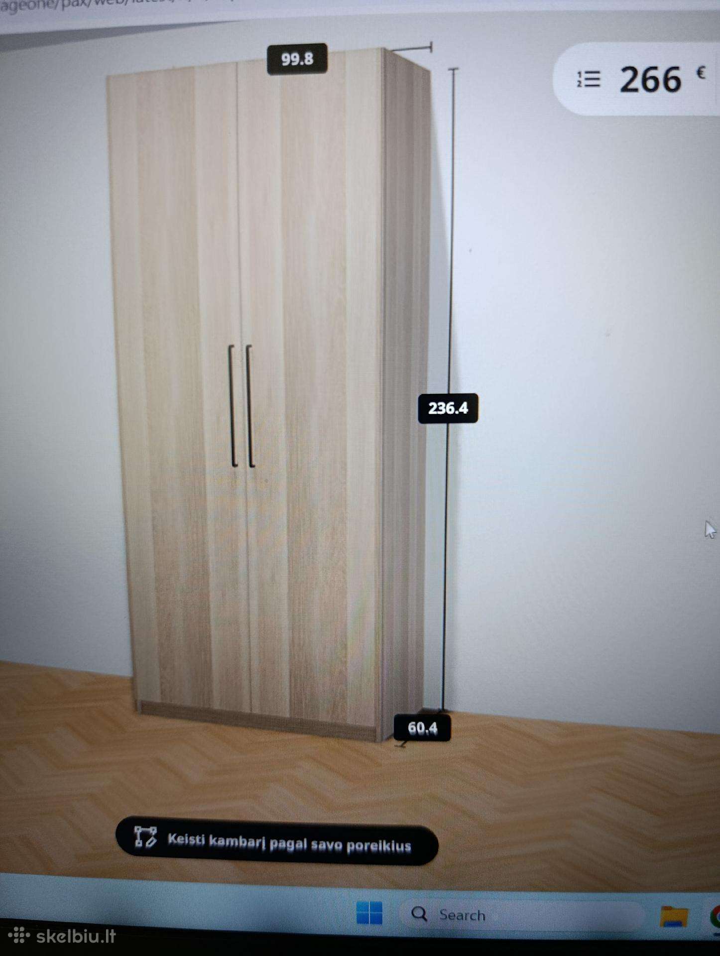 Nauja spinta Pax/forsand 100x60x236 cm.