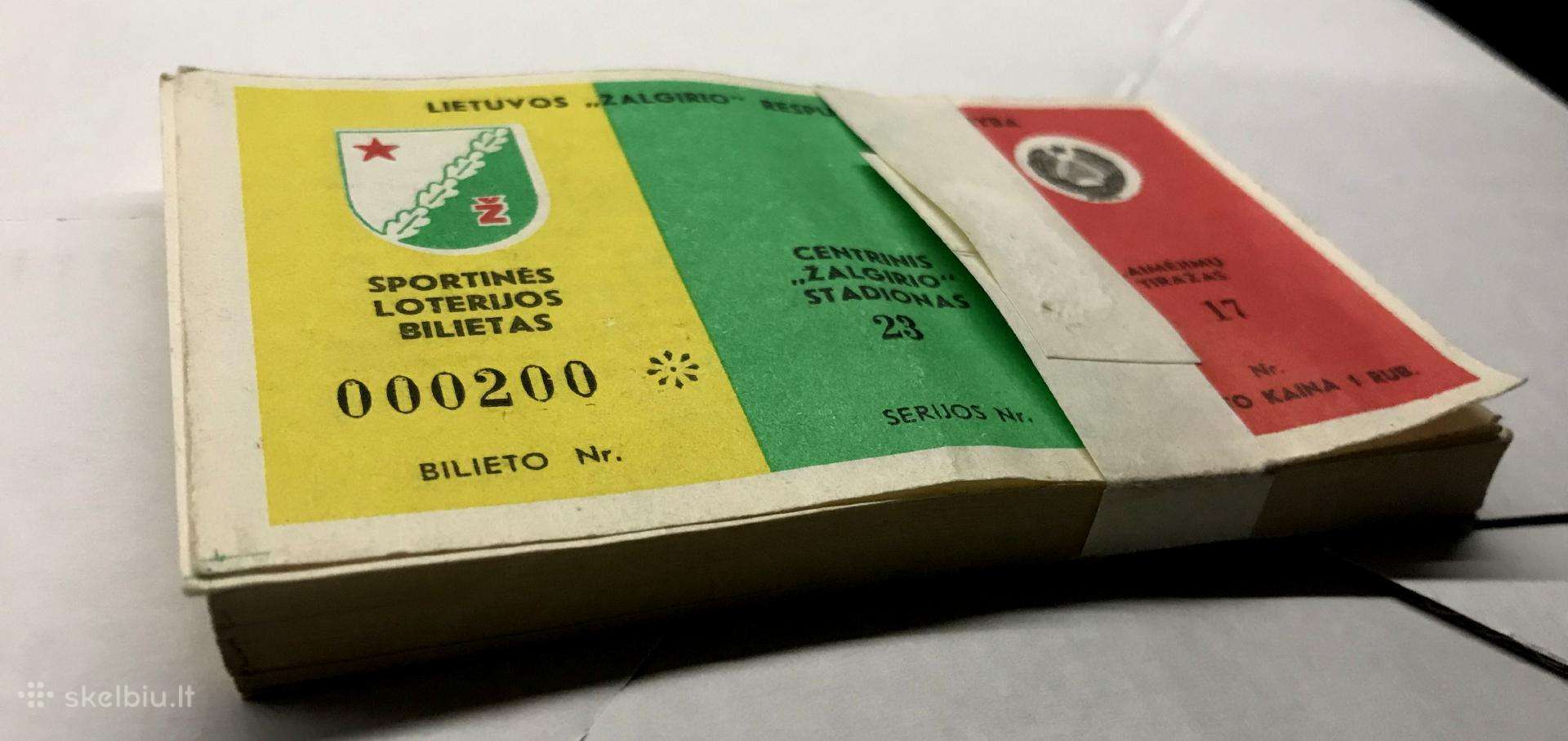 100 loterijos bilietų Vilnius Žalgirio stadionas