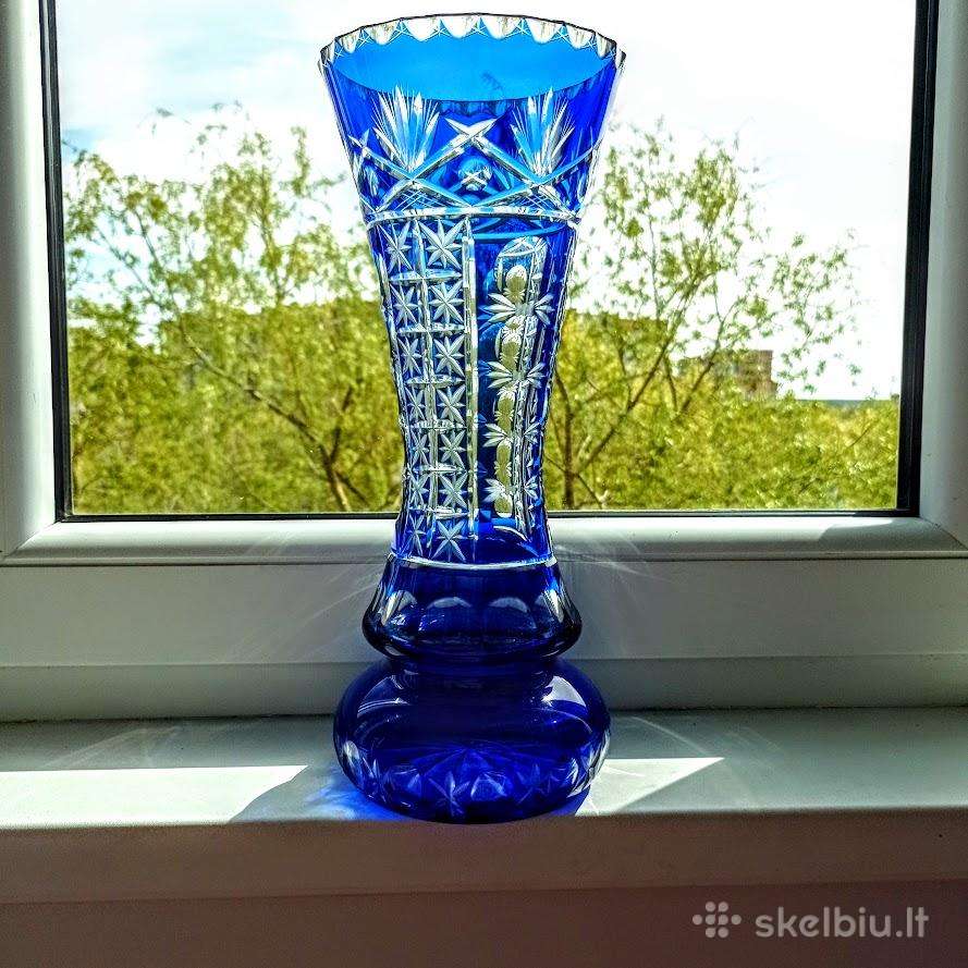 Didelė krištolo vaza 35 cm