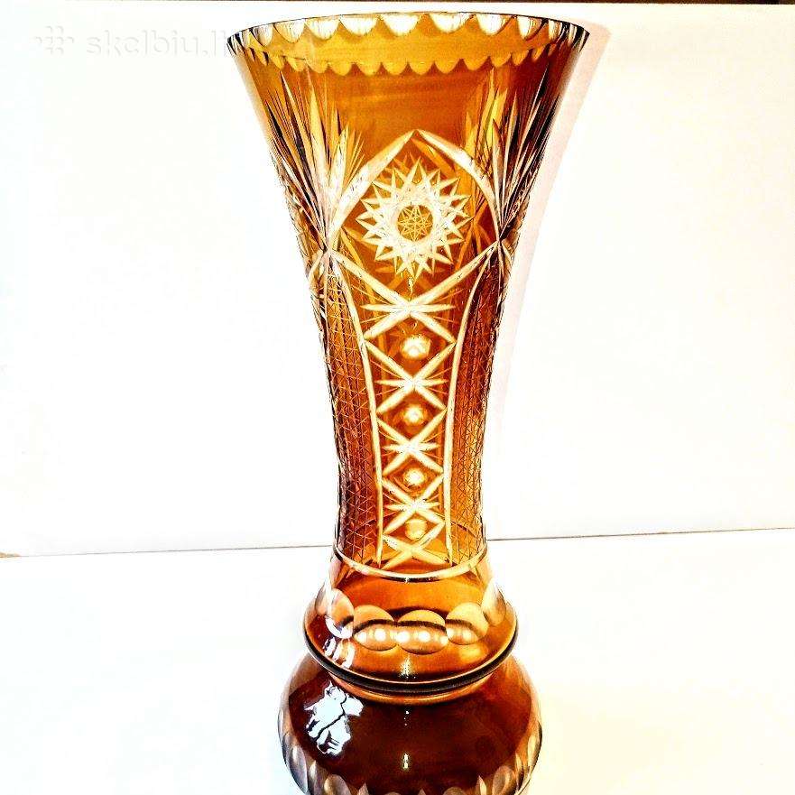 Didelė krištolo vaza 35,5 cm
