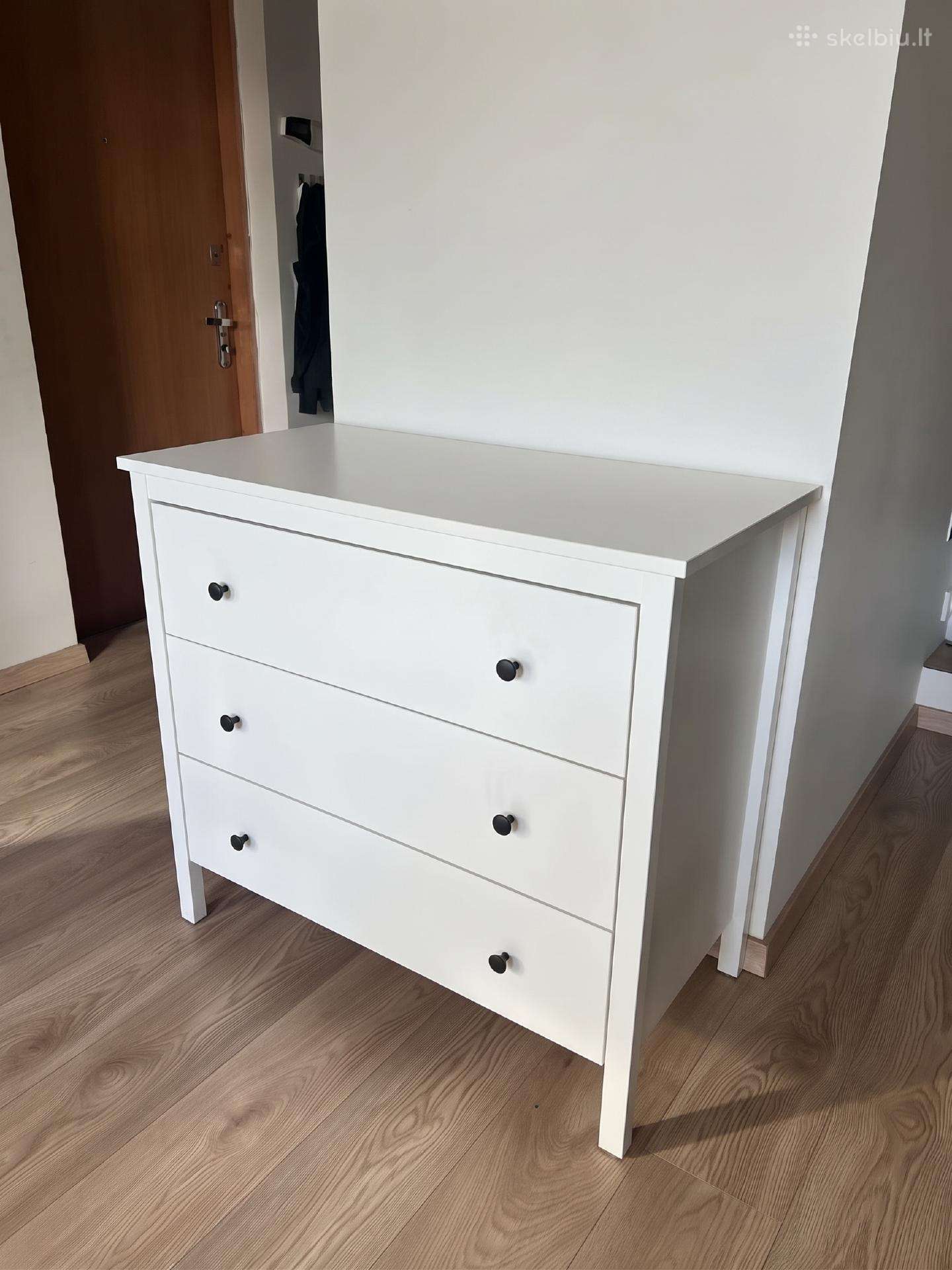 Balta Ikea Koppang komoda, 3 stalčiai