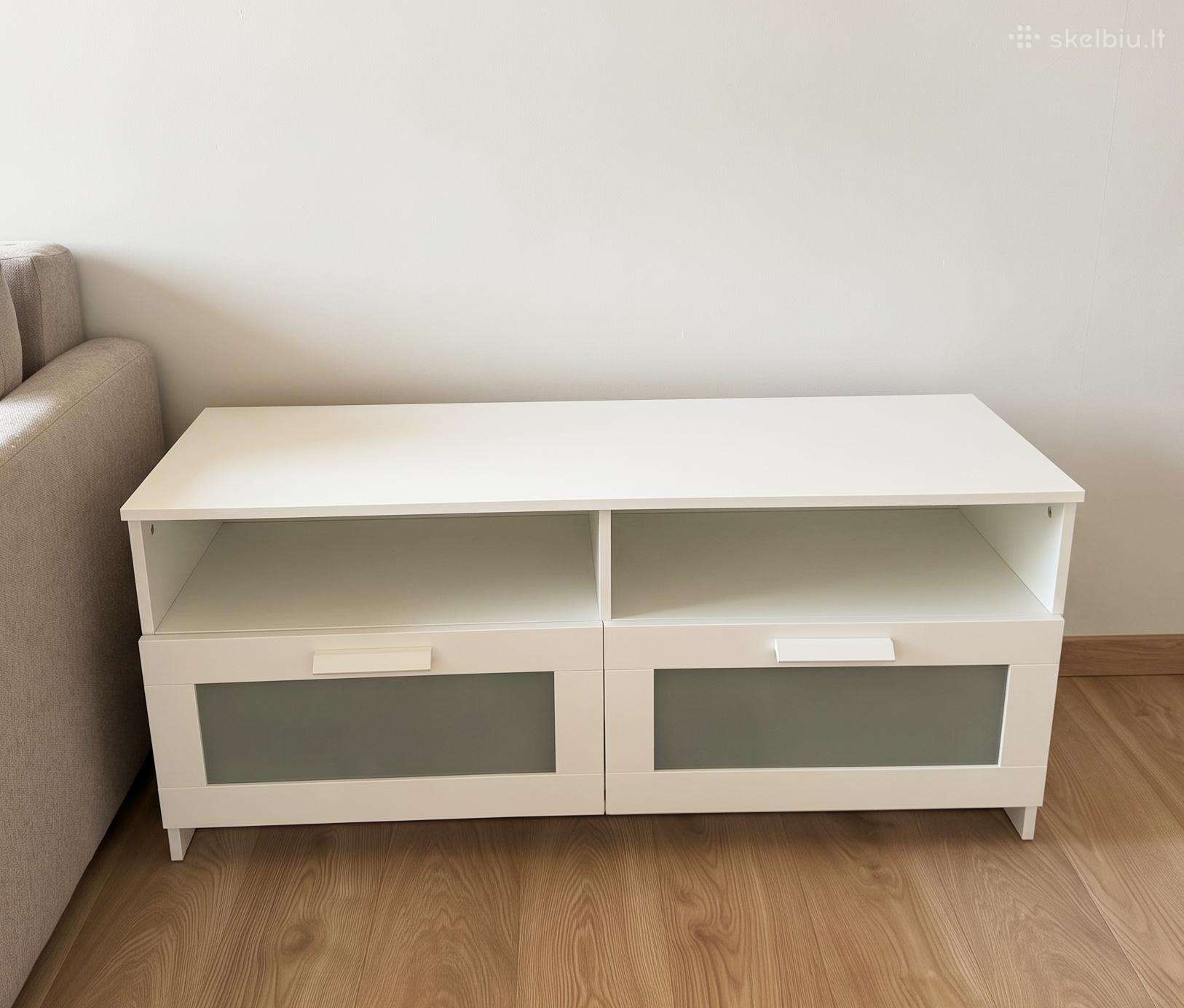 Balta Ikea Brimnes TV spintelė, 120 cm