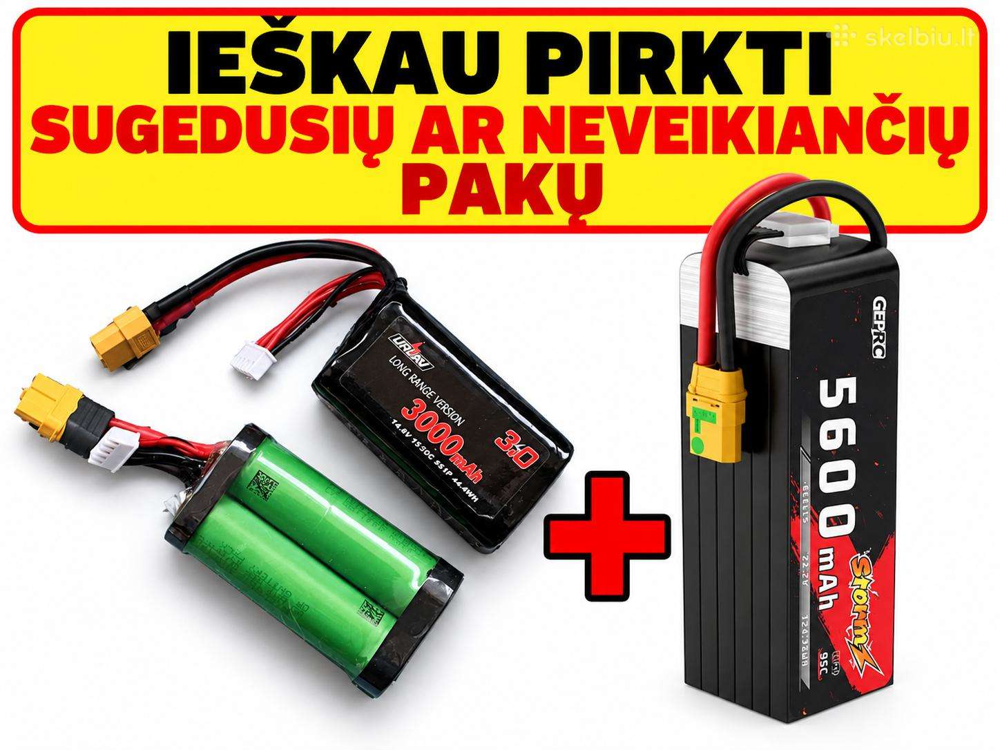 Superku neveikiančias su defektais baterijas