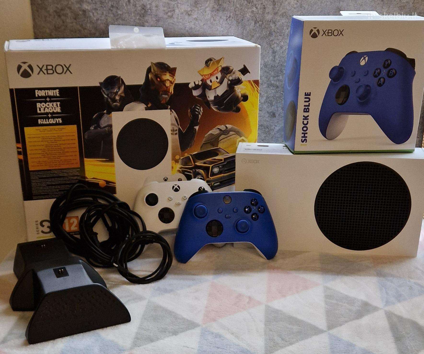 Xbox Series S 512gb + 2 pulteliai ir dėžutė